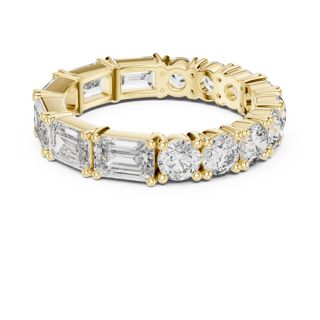 Anniversary ring with sparkling stones.