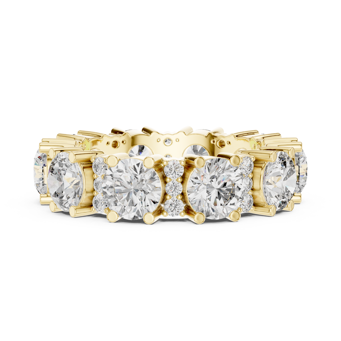 Simple gold band ring with matte finish.
