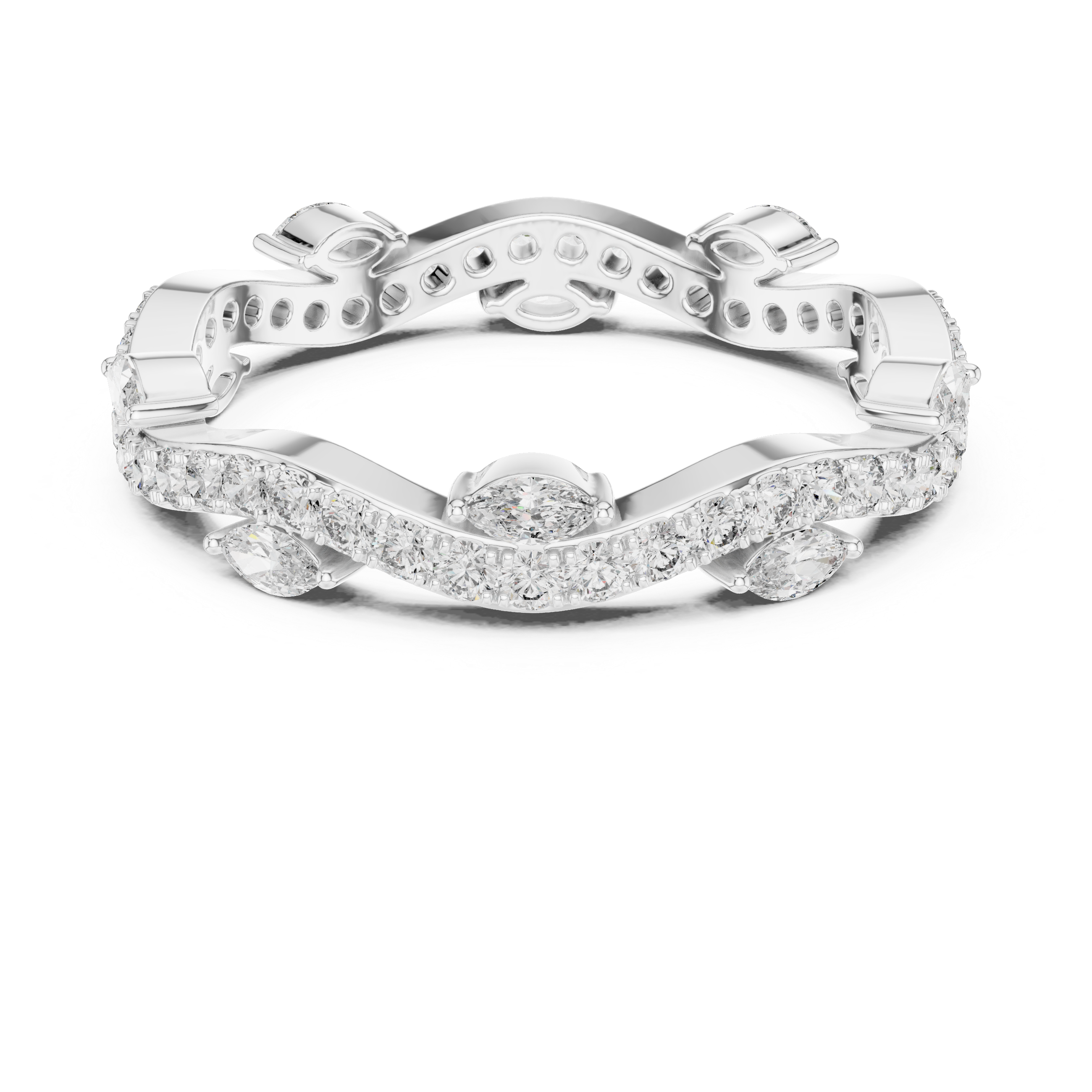 Floral nose ring with decorative detail.