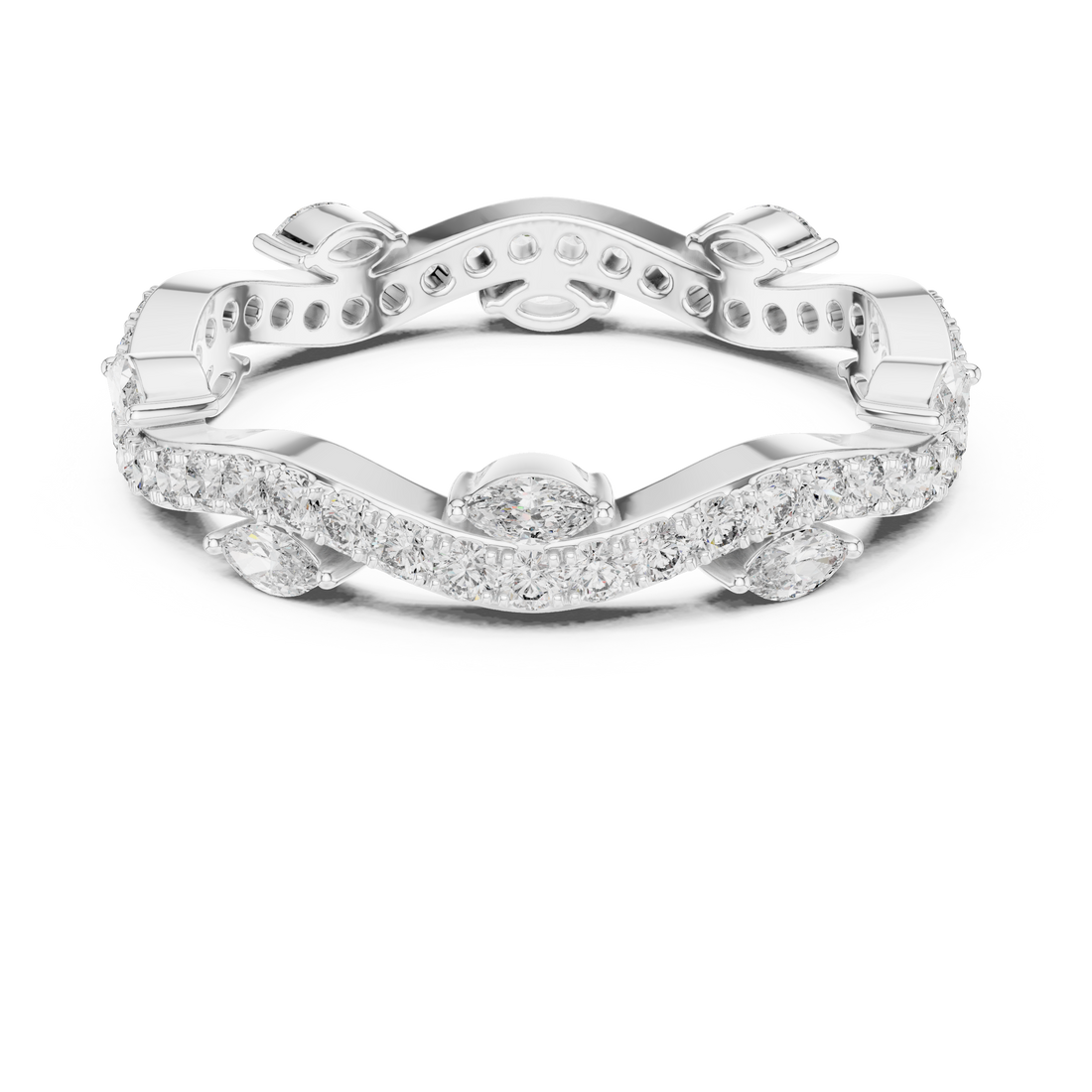 Floral nose ring with decorative detail.
