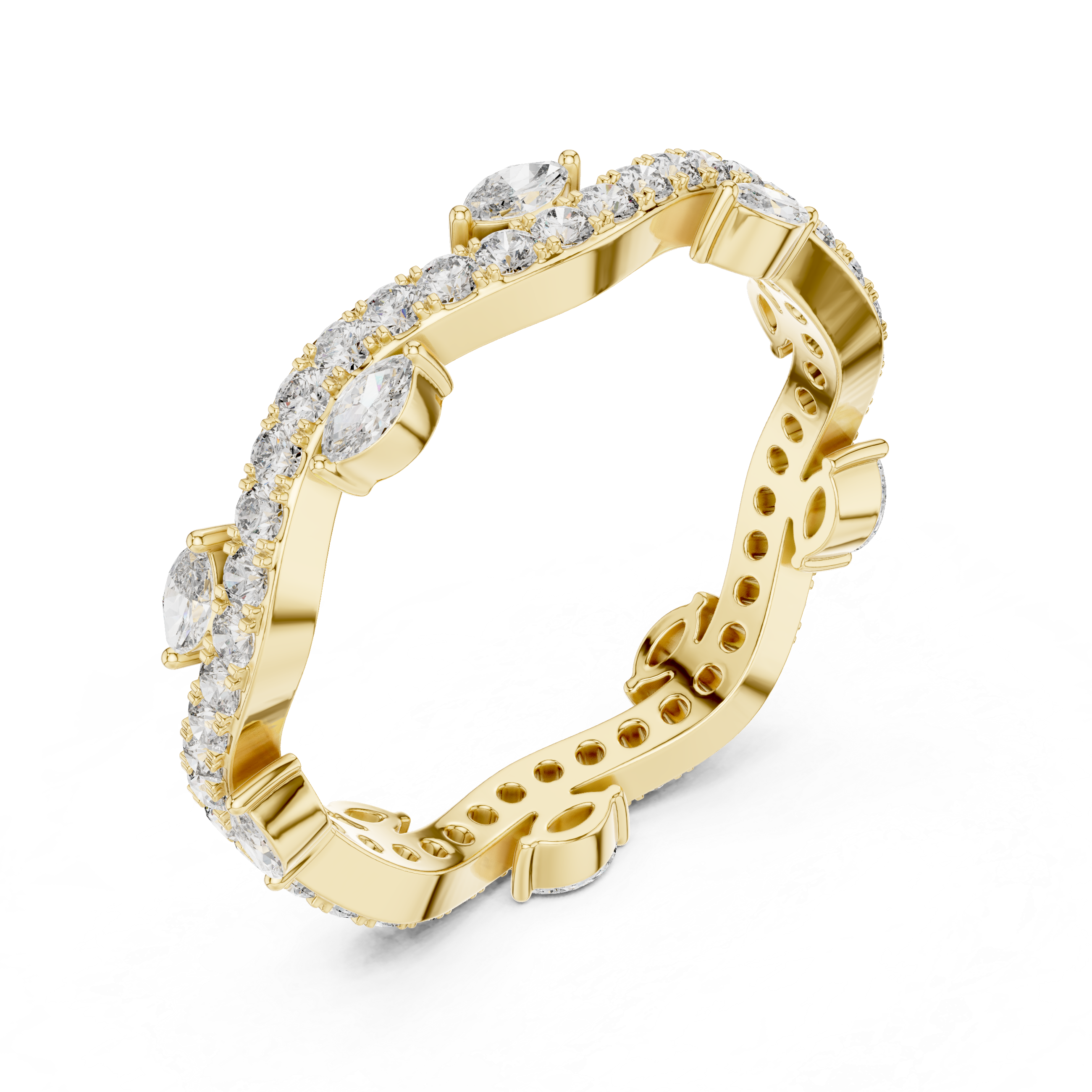 Gold anklet with smooth polished links.