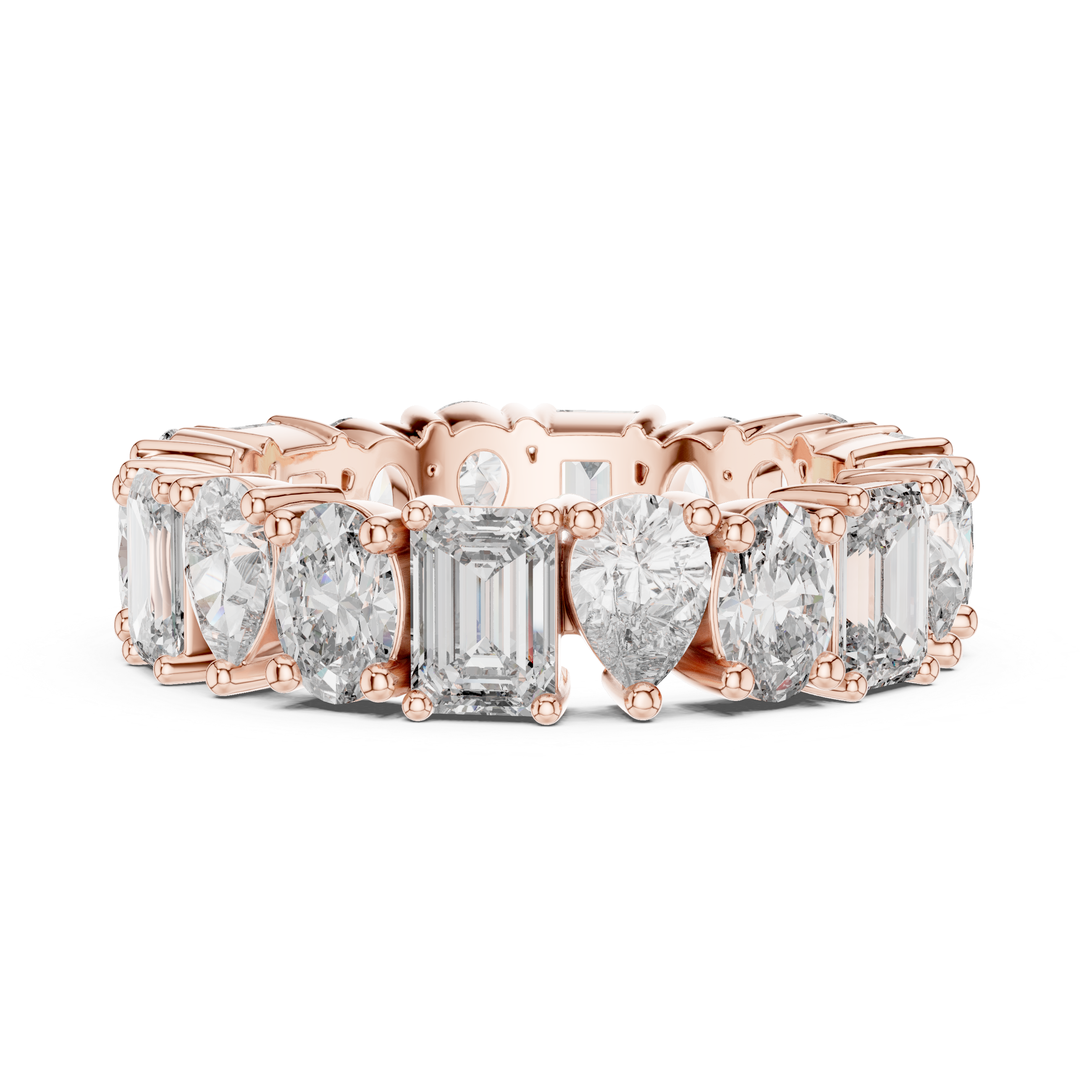 Men's diamond ring with bold design.