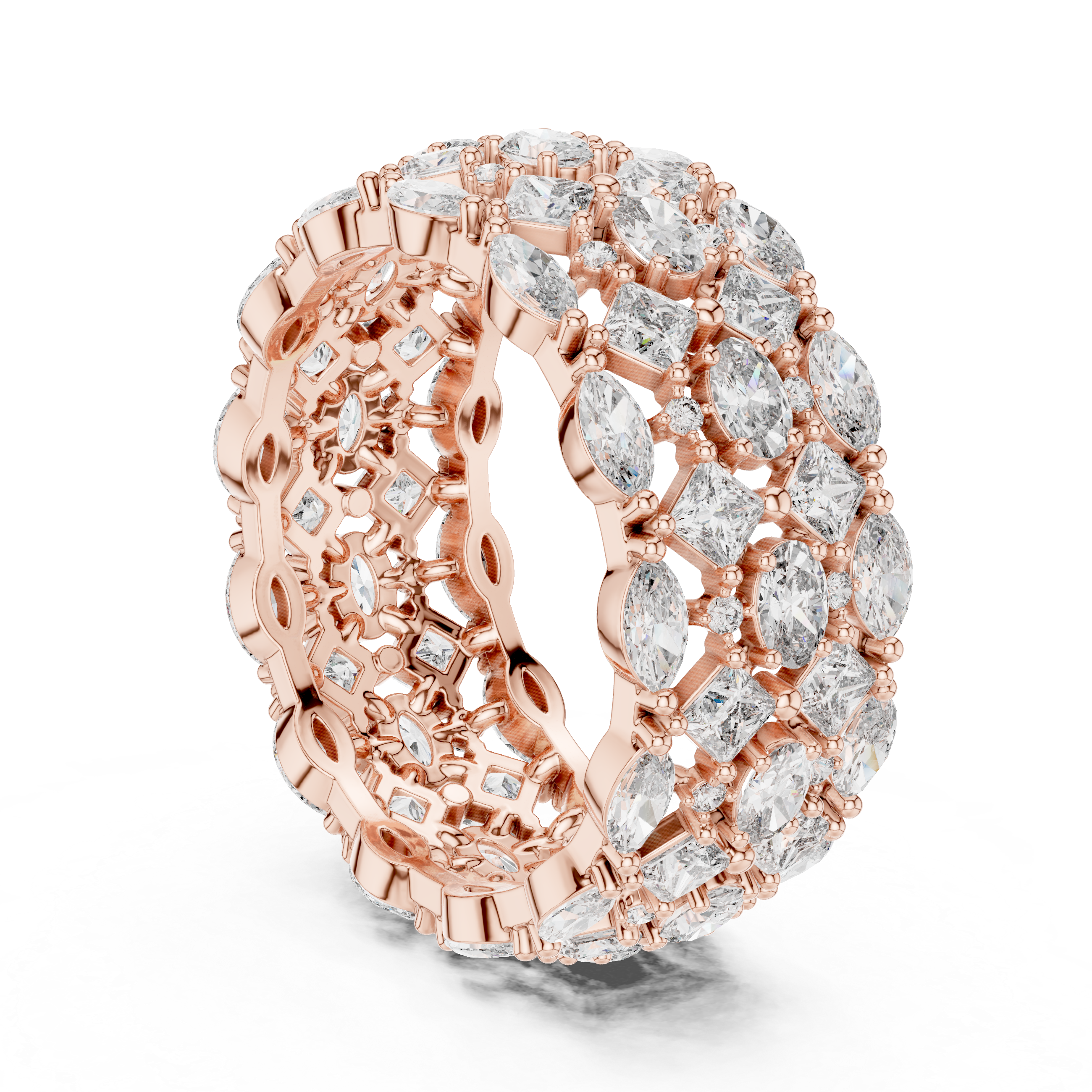 Open band ring with modern styling.