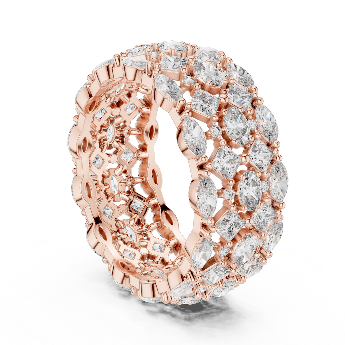 Open band ring with modern styling.