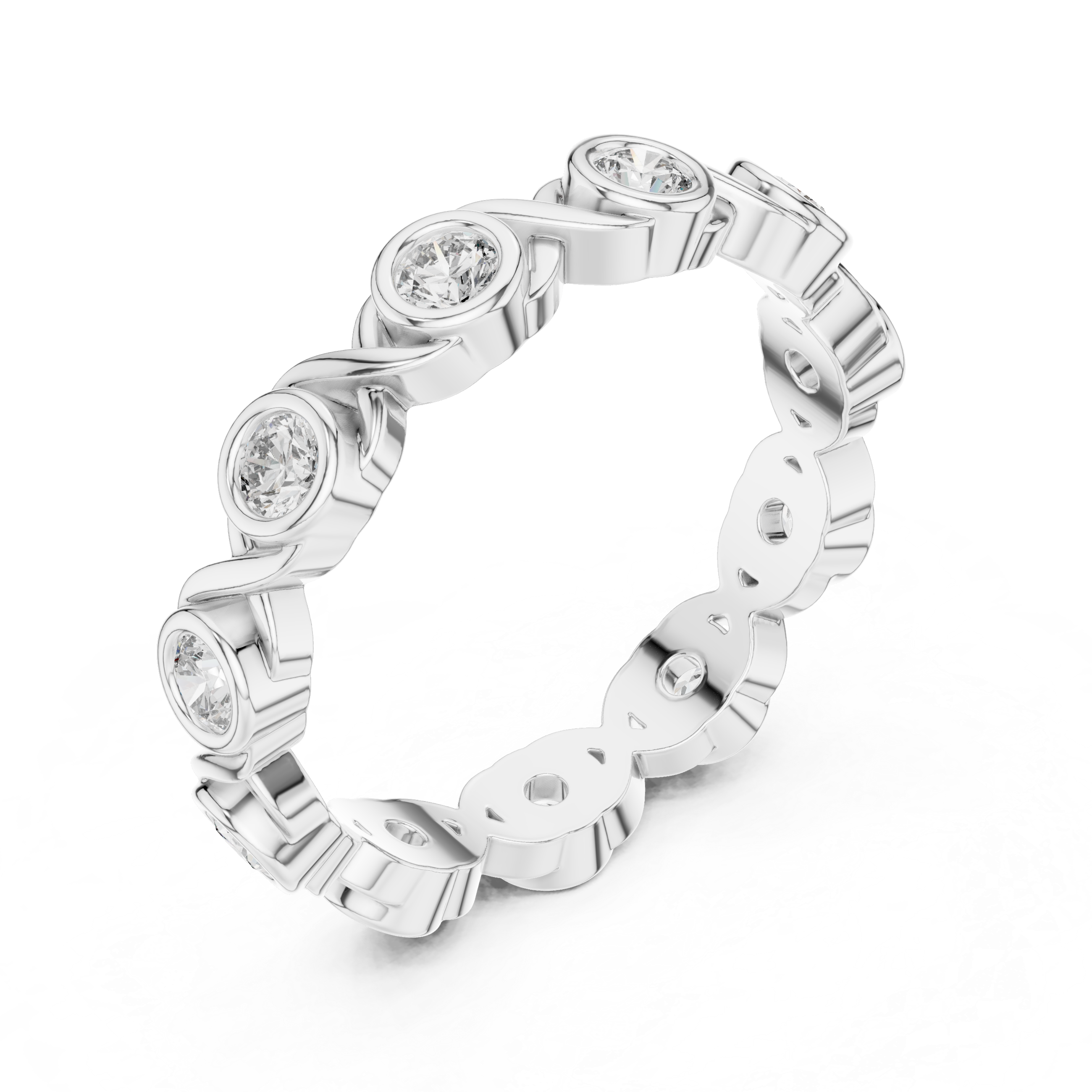 Diamond chain necklace with tiny stones.