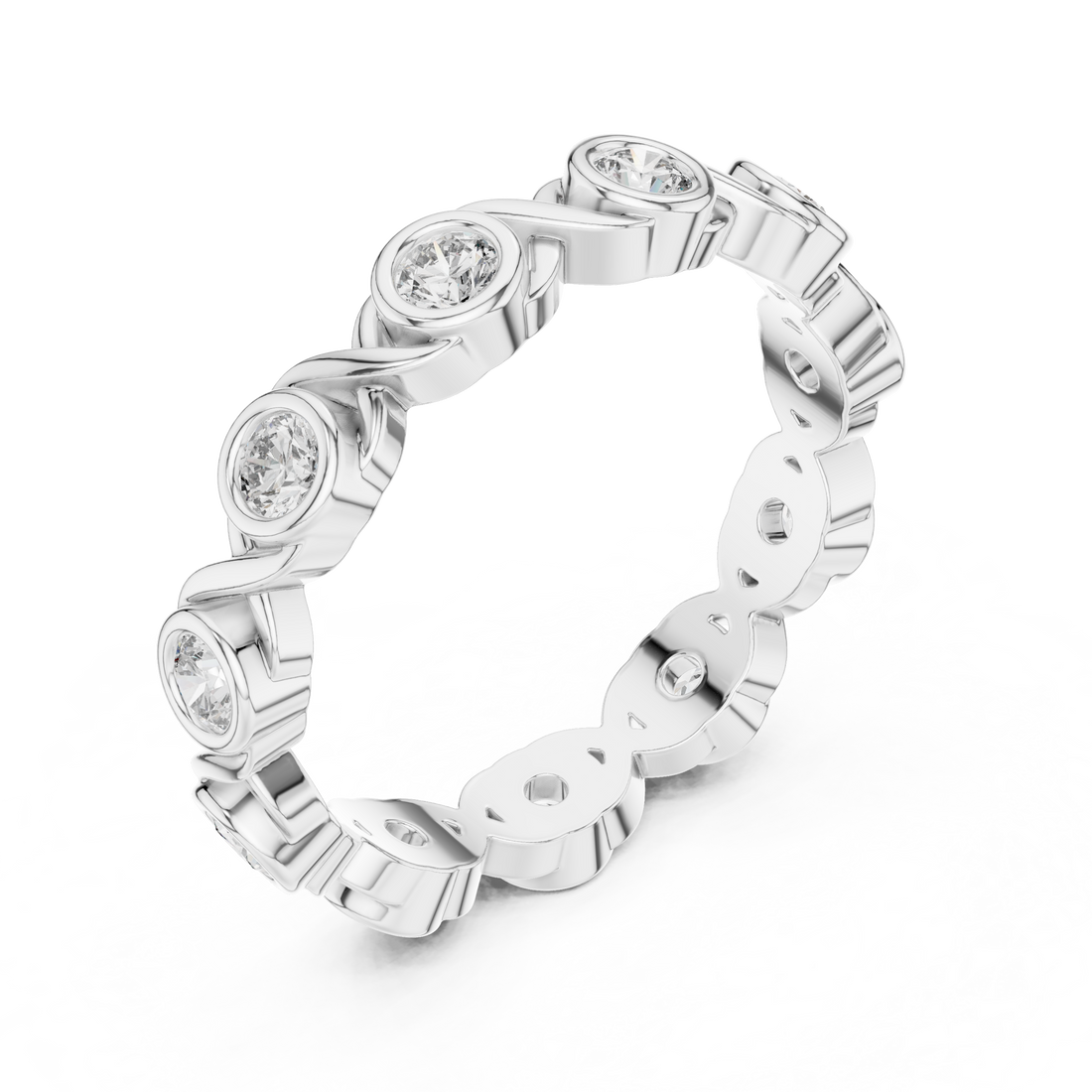 Diamond chain necklace with tiny stones.