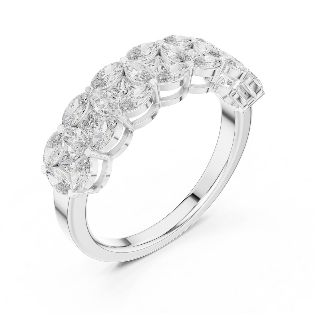 Floral toe ring with carved detail.