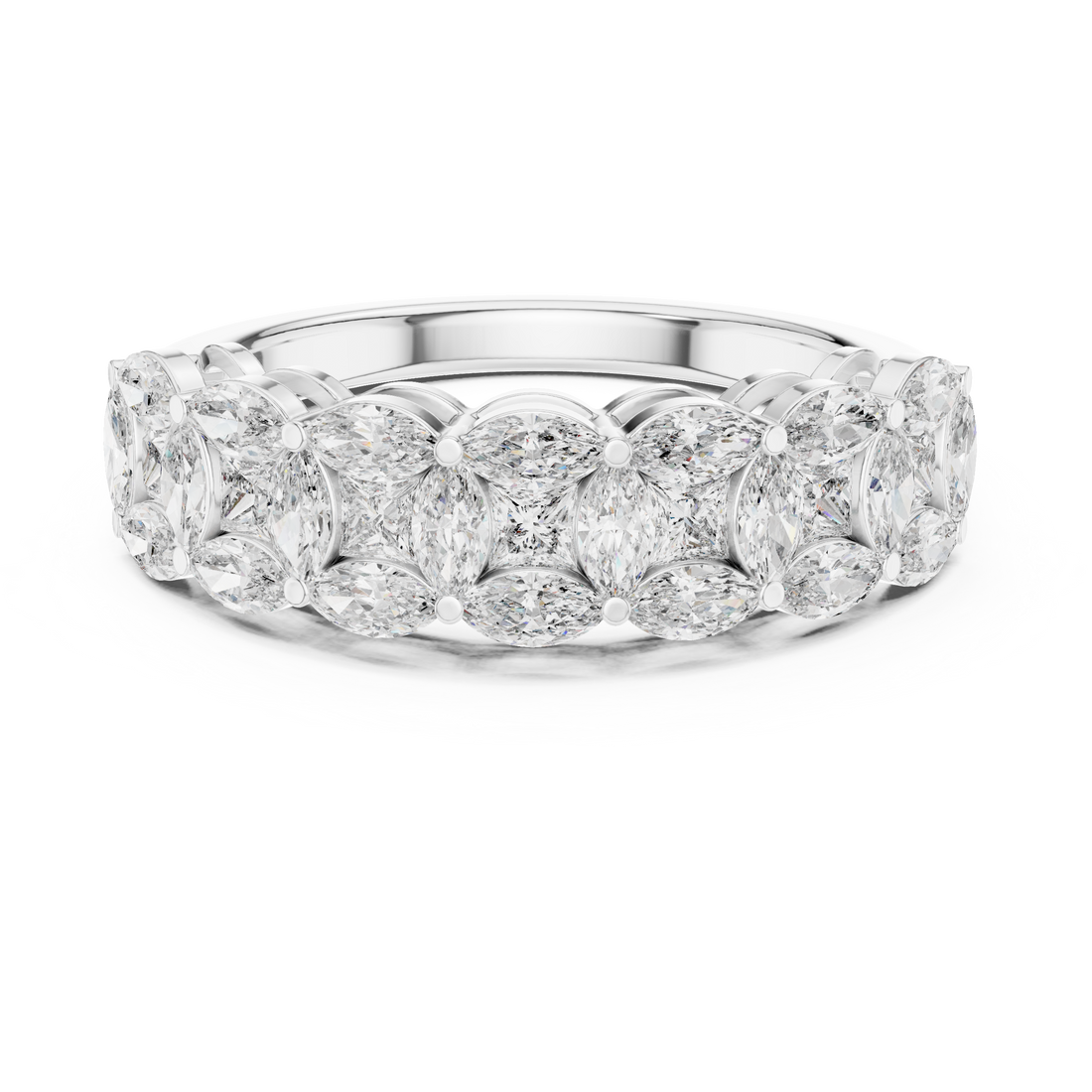 Round solitaire engagement ring with elegant band.