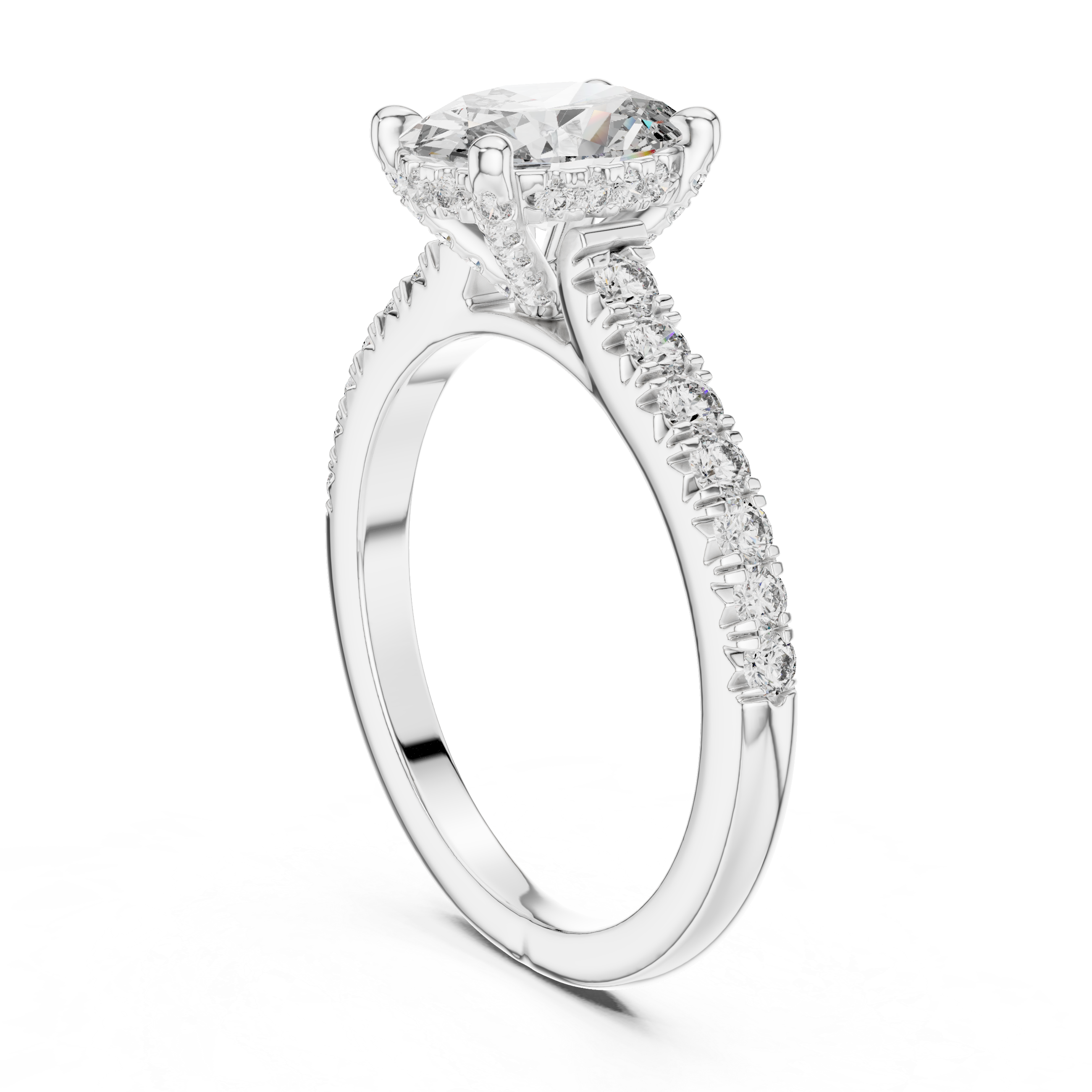 Diamond jewellery set with elegant shine.
