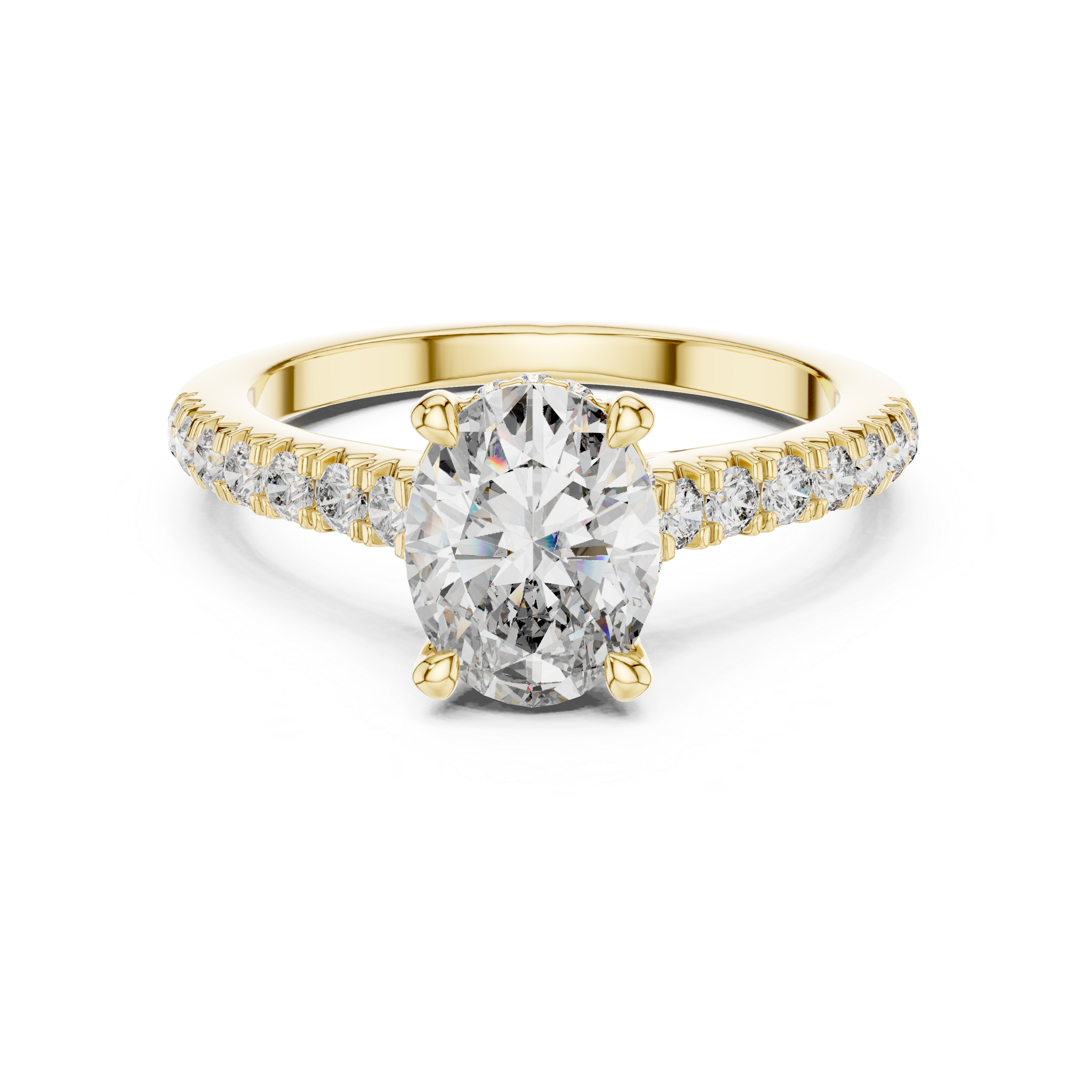 Diamond gemstone ring with sleek setting.