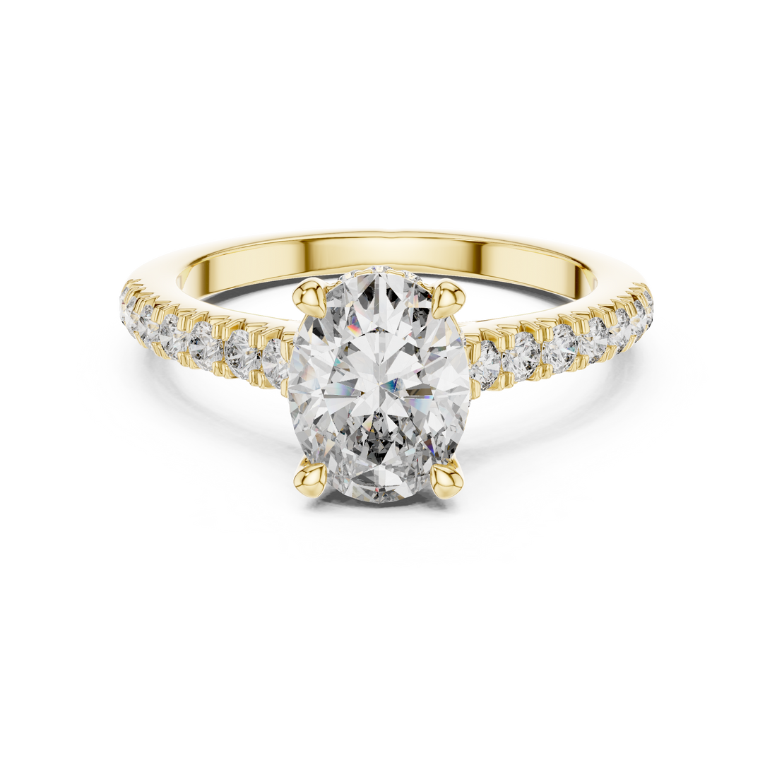 Diamond gemstone ring with sleek setting.