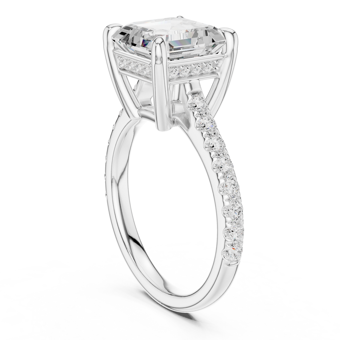Sparkling CZ Diamond Necklace with high shine