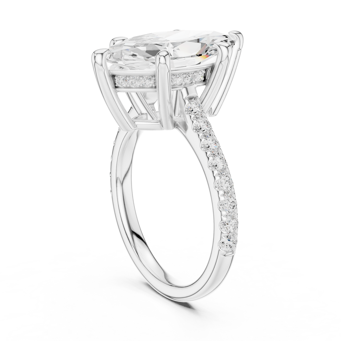 Sparkling CZ Diamond Necklace with high shine