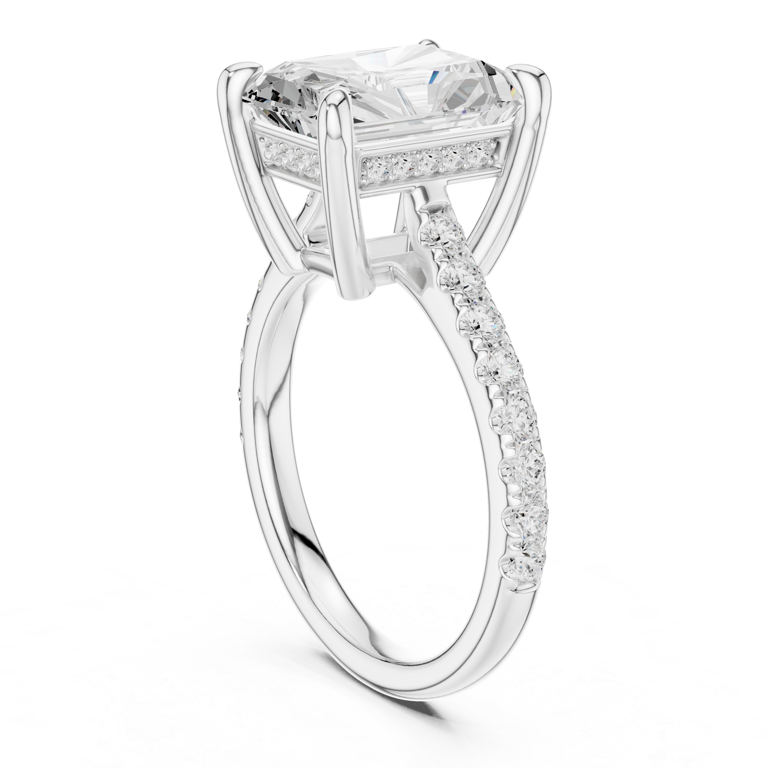 Sparkling CZ Diamond Necklace with high shine