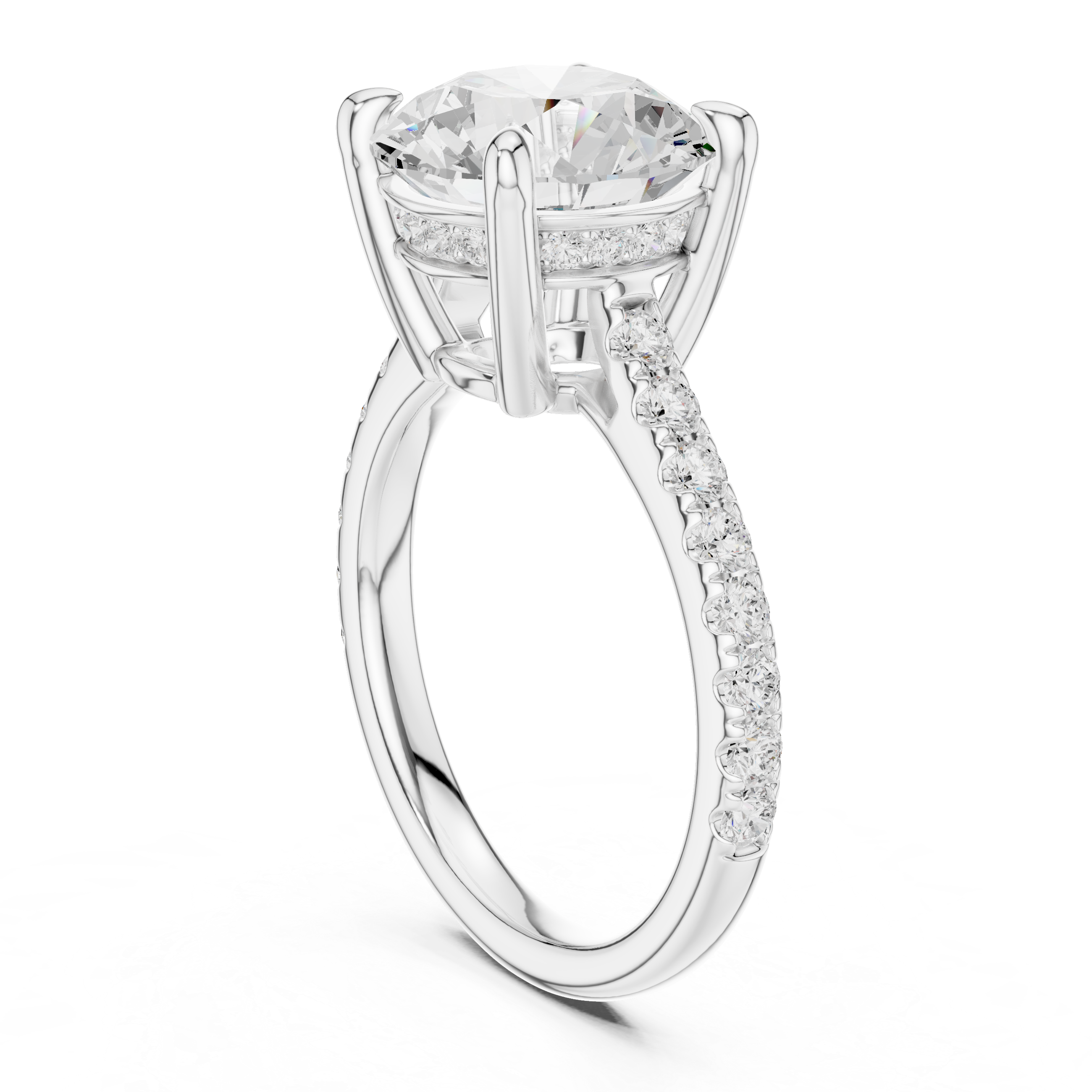 Sparkling CZ Diamond Necklace with high shine