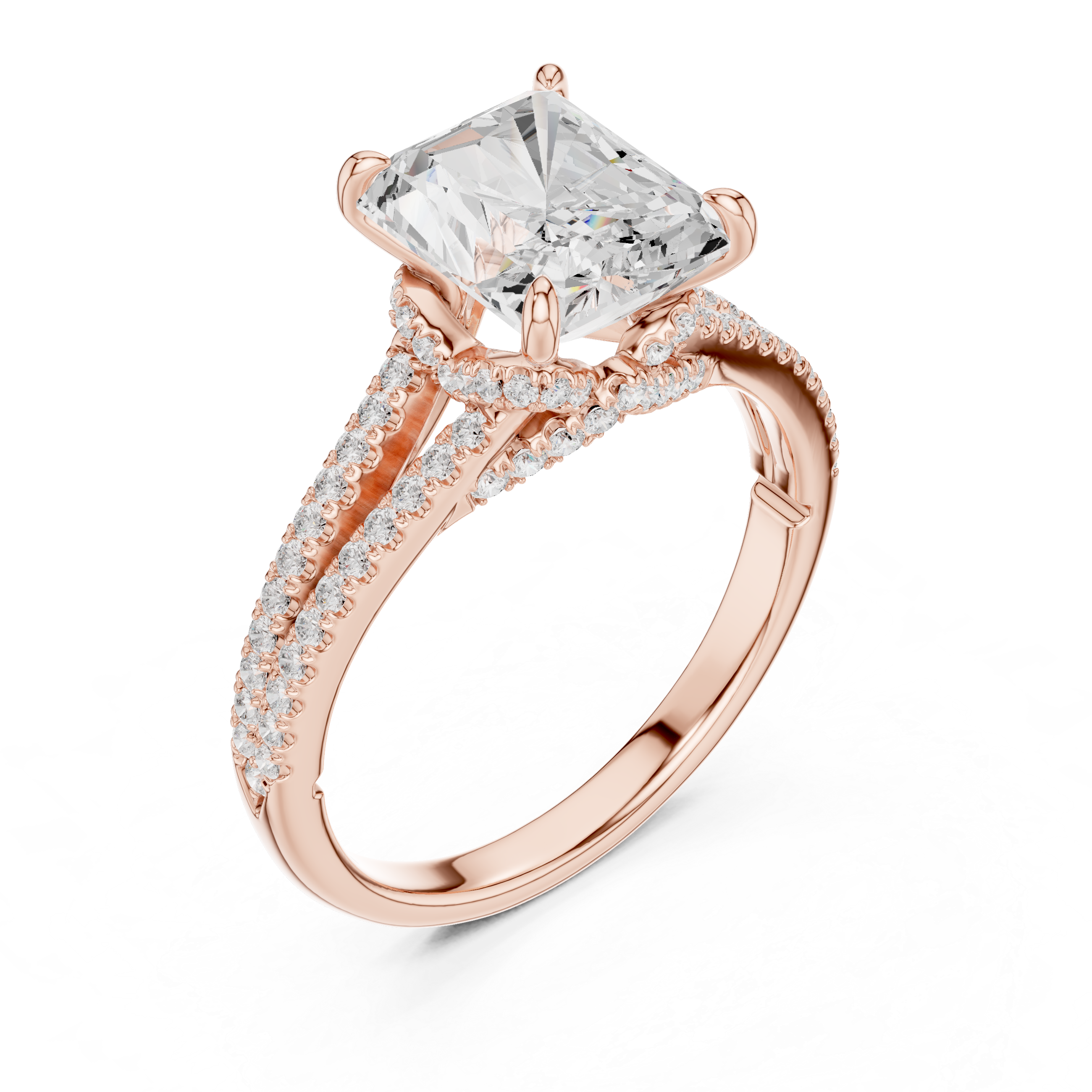 Infinity style ring with twisted metal design.