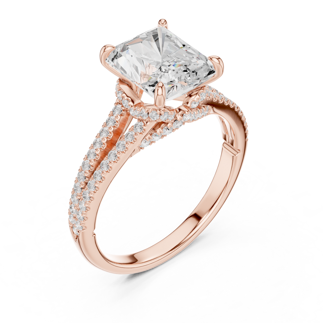 Infinity style ring with twisted metal design.