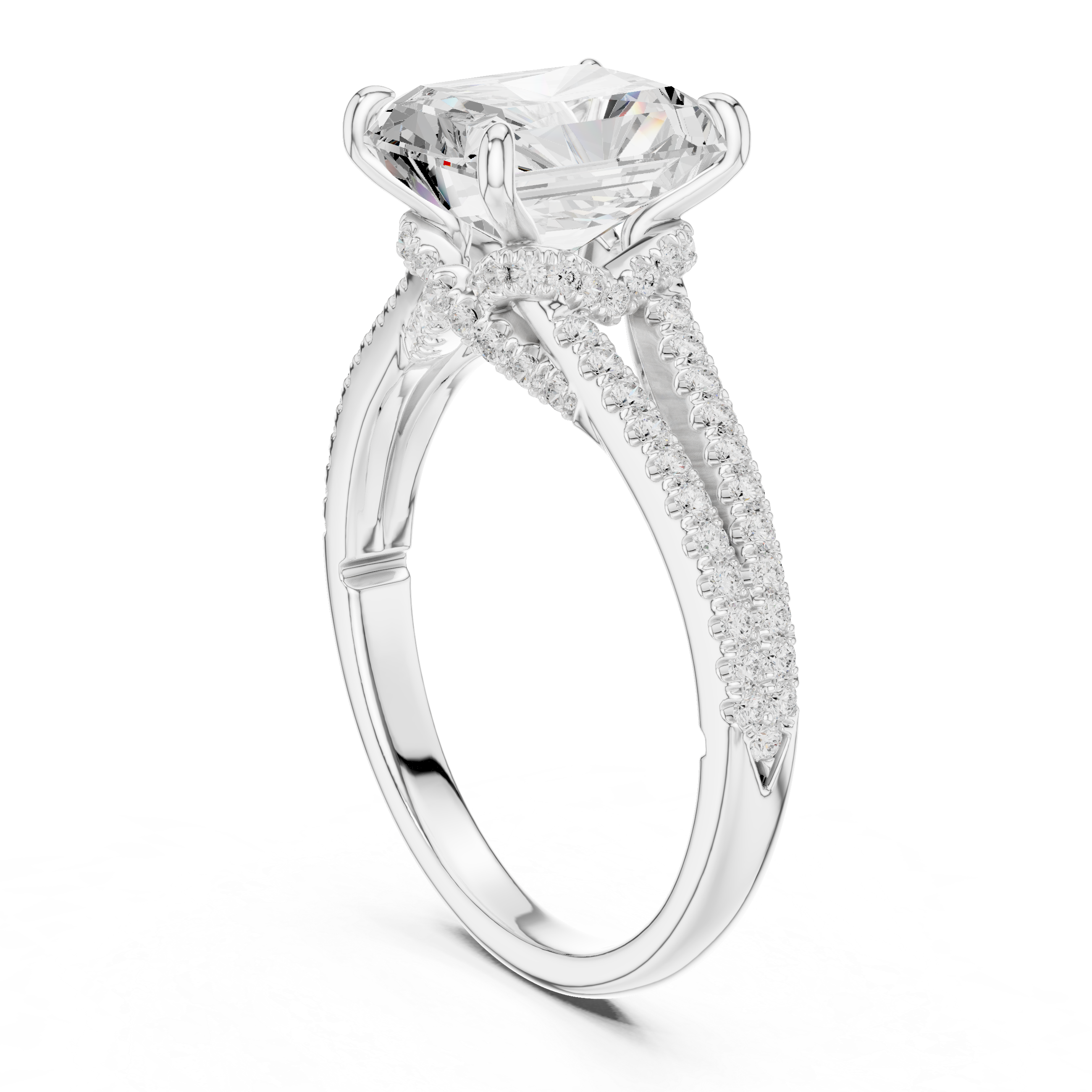 Cluster diamond ring with bright center sparkle.