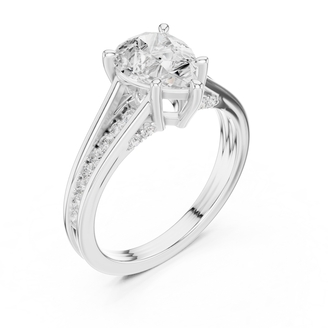 Diamond brooch with intricate pattern.