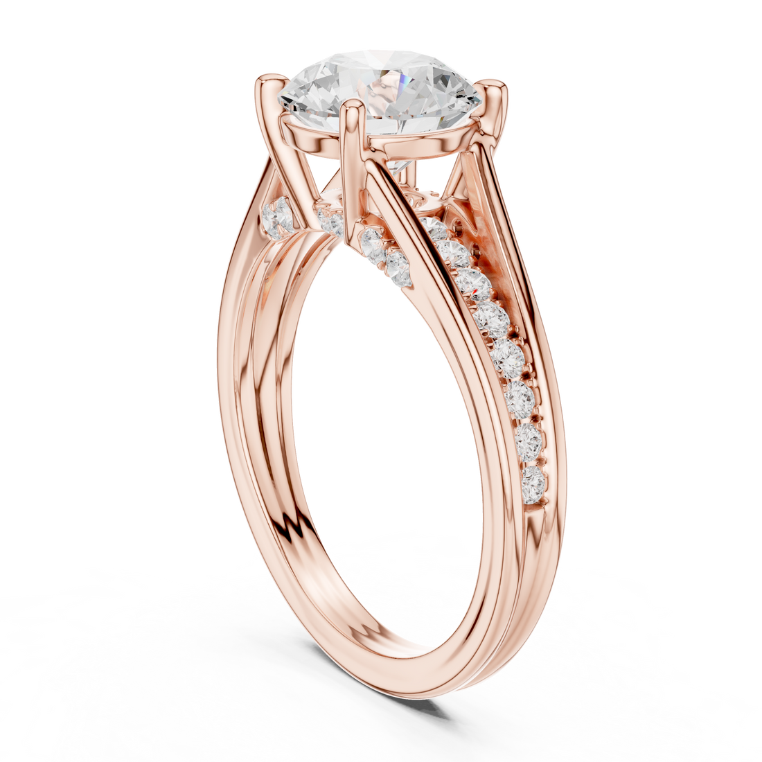 Wedding jewellery set in polished gold.