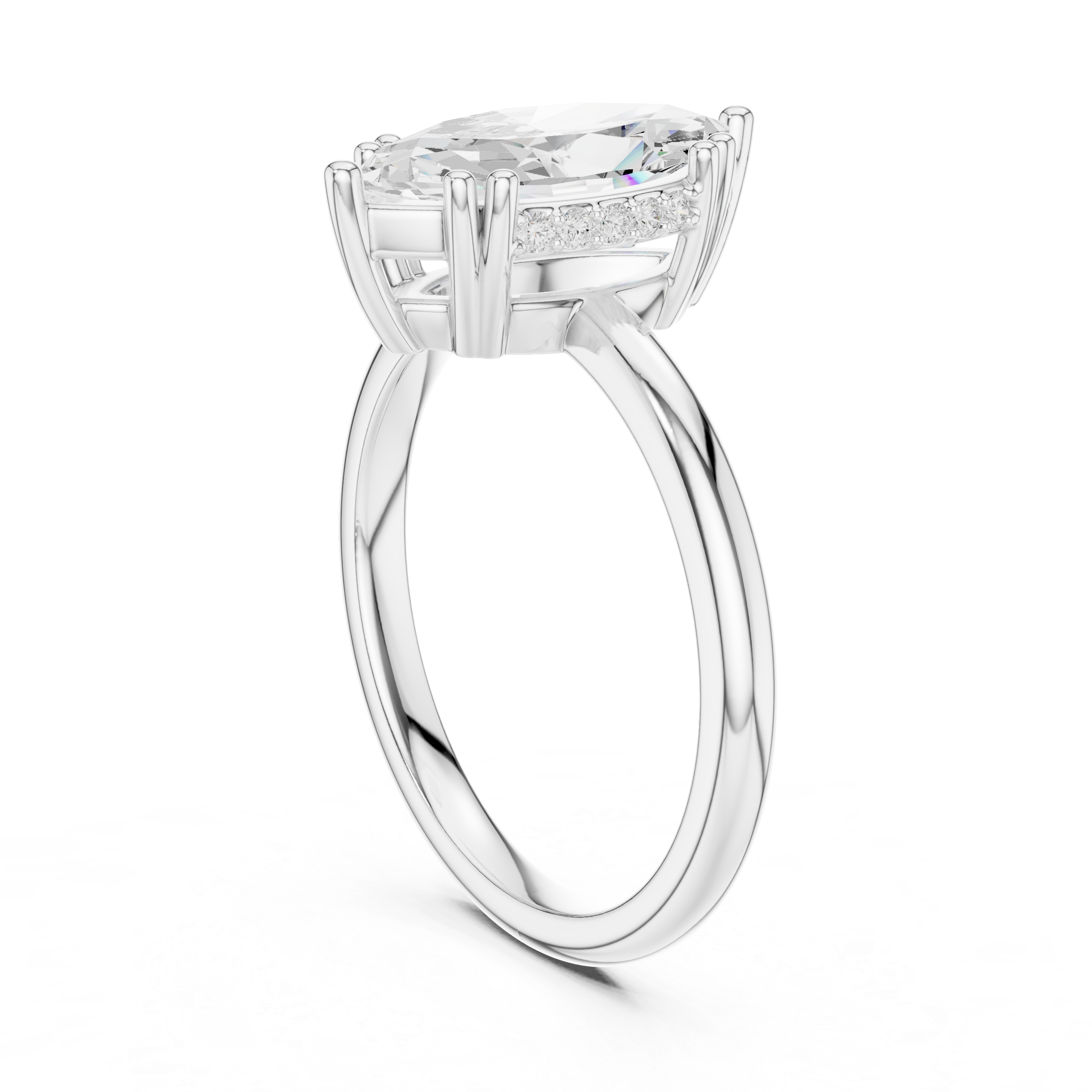 Sparkling CZ Diamond Necklace with high shine