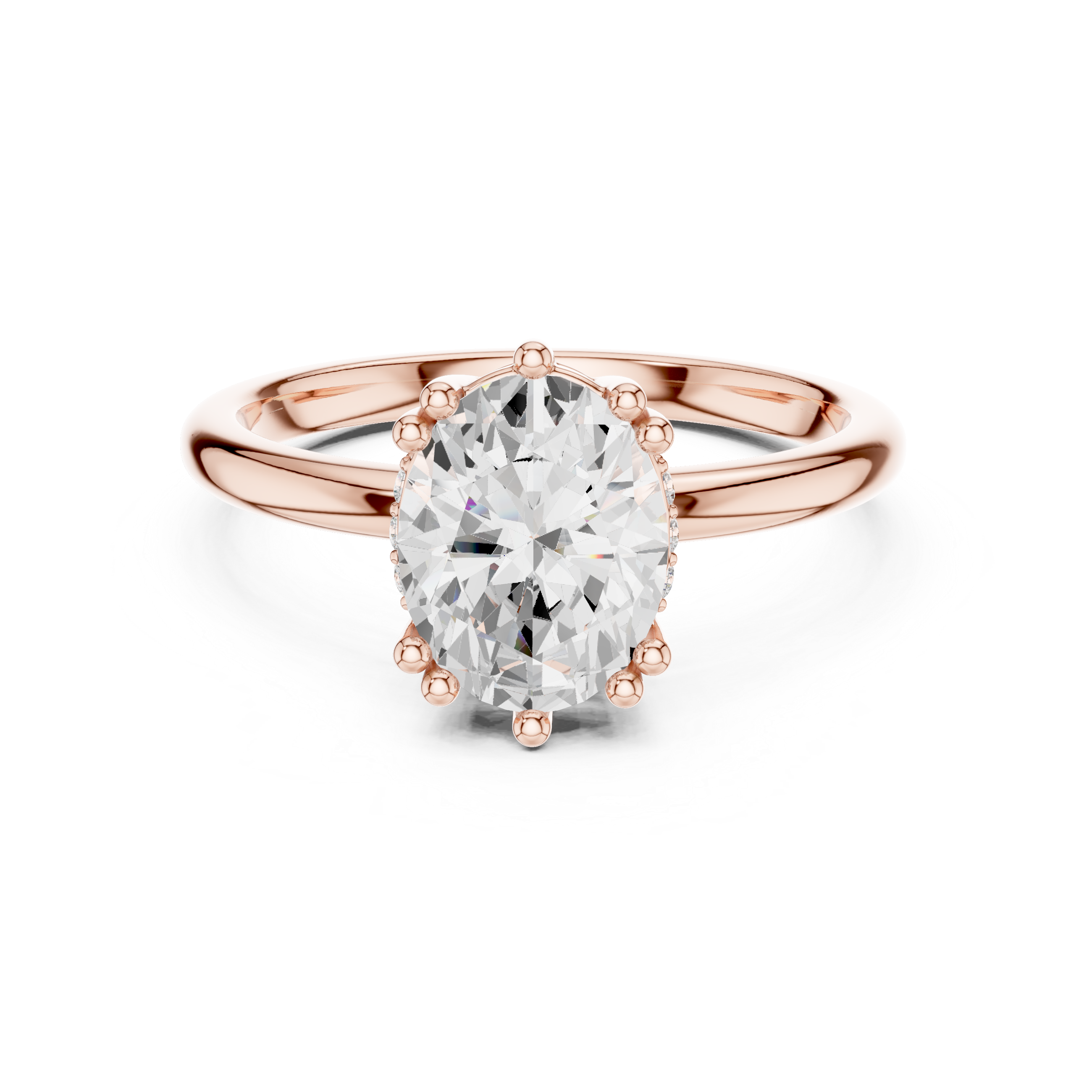 Oval Cut Diamond Classic Solitaire Engagement Ring