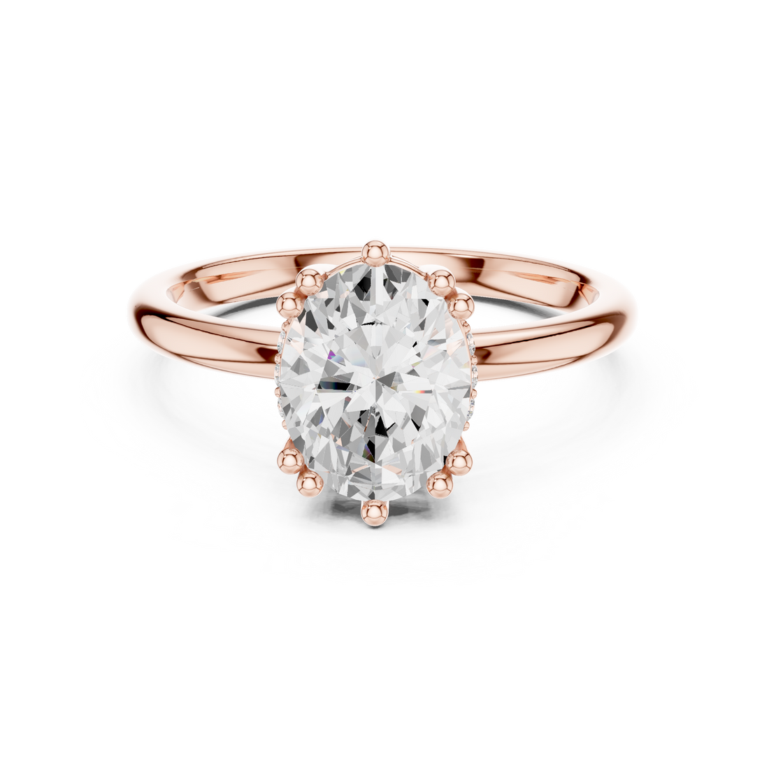 Oval Cut Diamond Classic Solitaire Engagement Ring