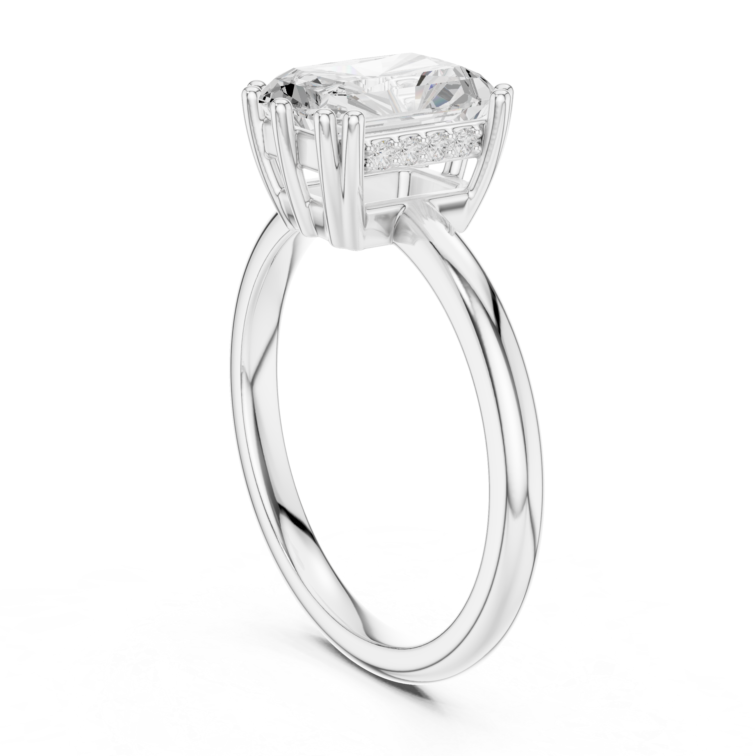 Sparkling CZ Diamond Necklace with high shine