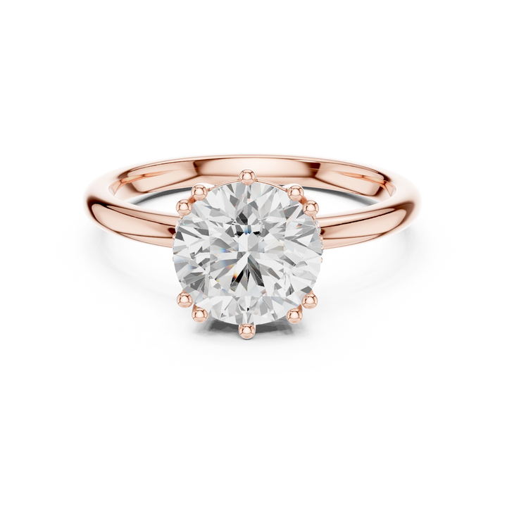 Round Cut Diamond Classic Solitaire Engagement Ring