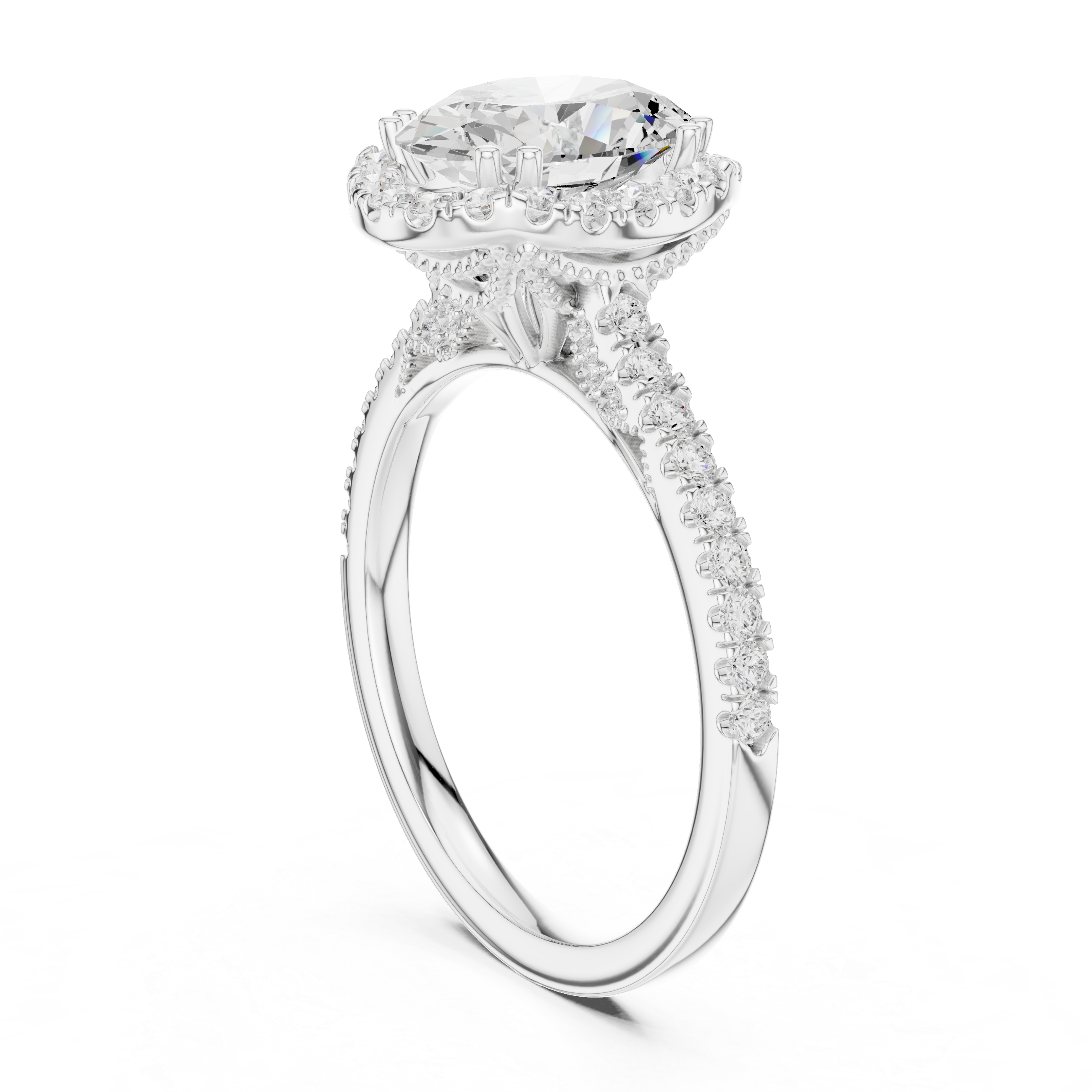 Sparkling CZ Diamond Necklace with high shine
