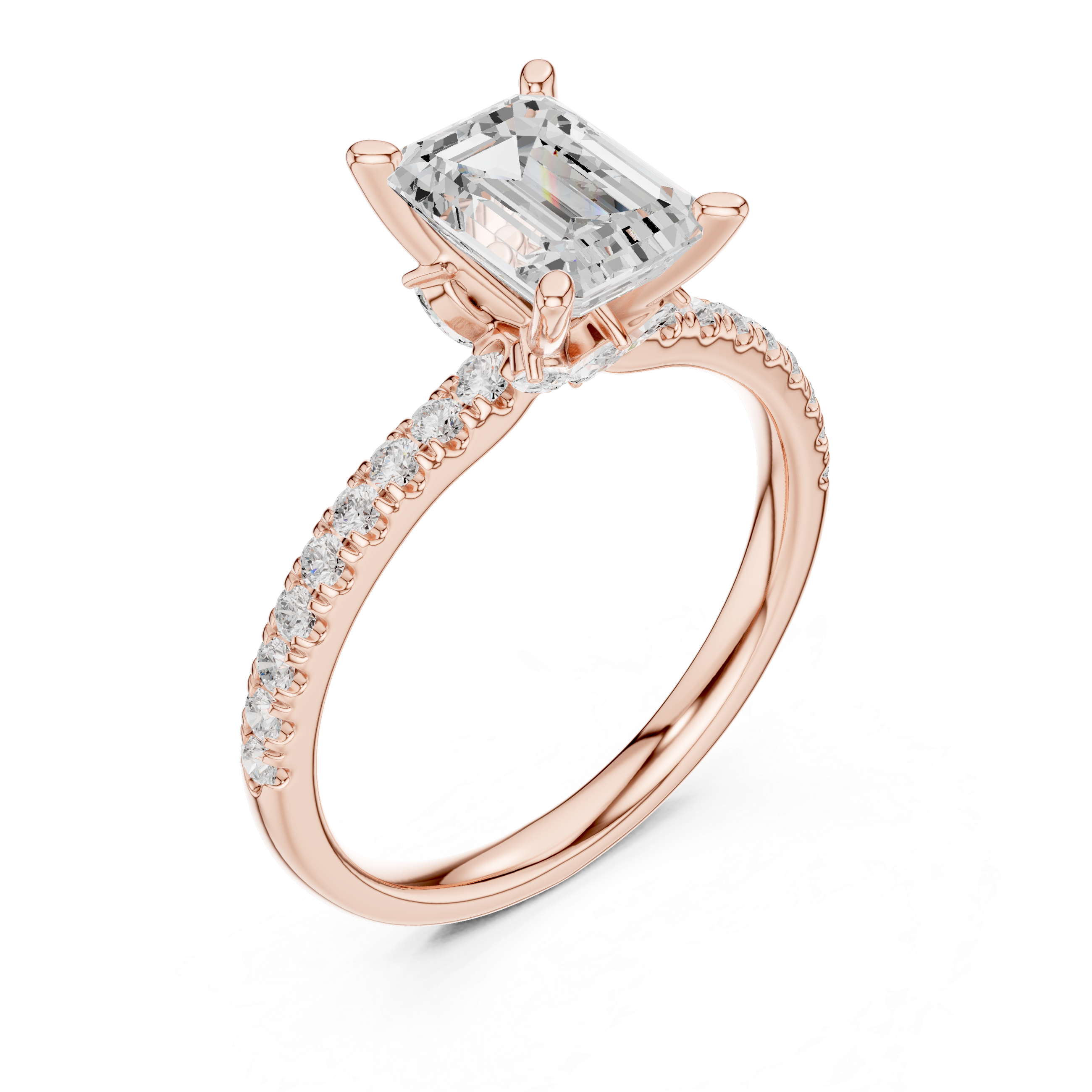 Premium  contemporary three stone design