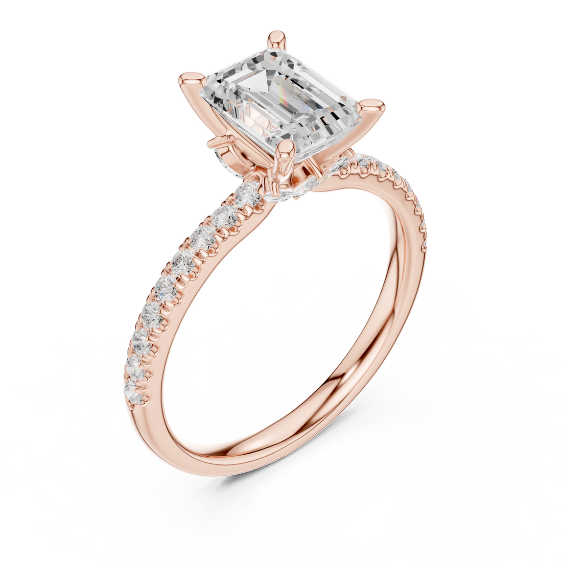 Premium  contemporary three stone design