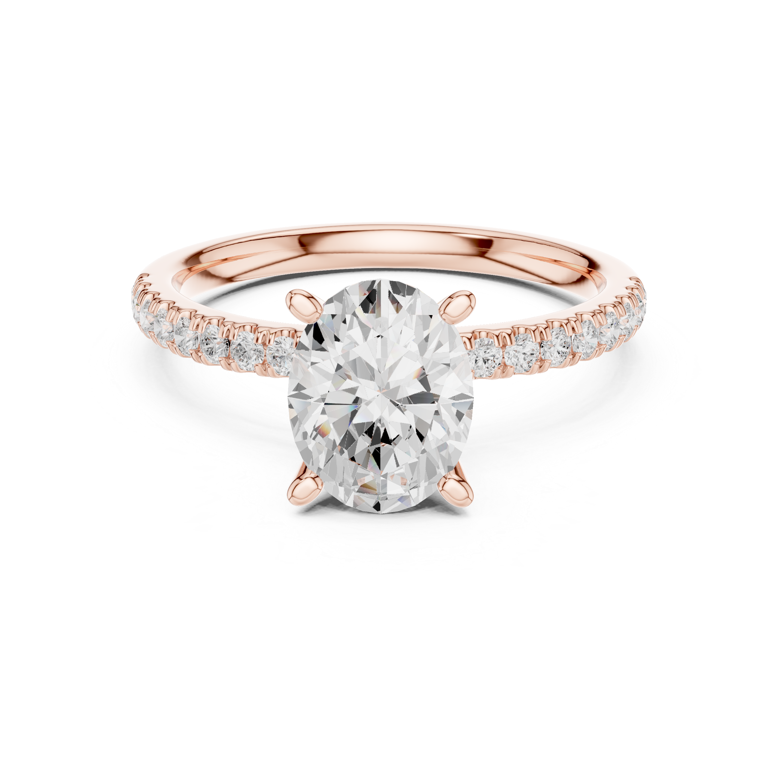 Timeless Oval Cut Diamond Ring with Marquise and Round Side Stones accent stones classic look