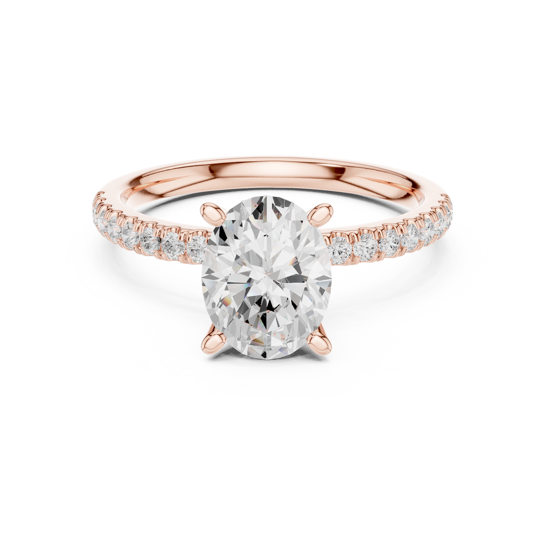 Timeless Oval Cut Diamond Ring with Marquise and Round Side Stones accent stones classic look