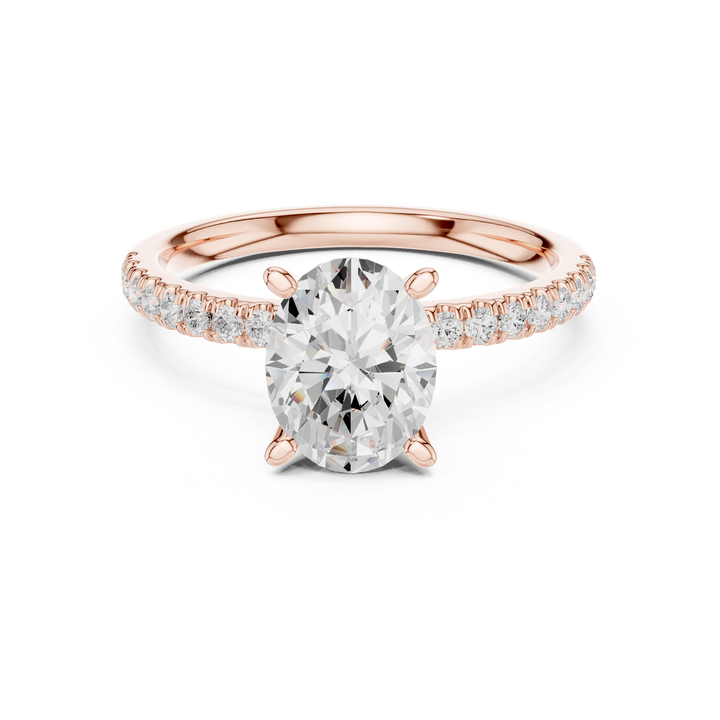 Timeless Oval Cut Diamond Ring with Marquise and Round Side Stones accent stones classic look