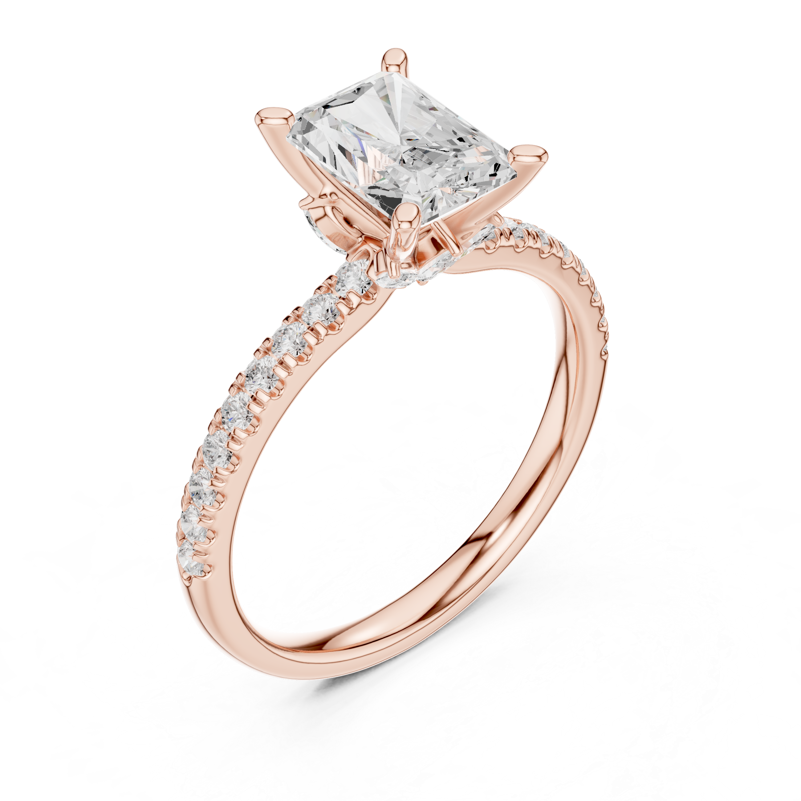 Premium  contemporary three stone design