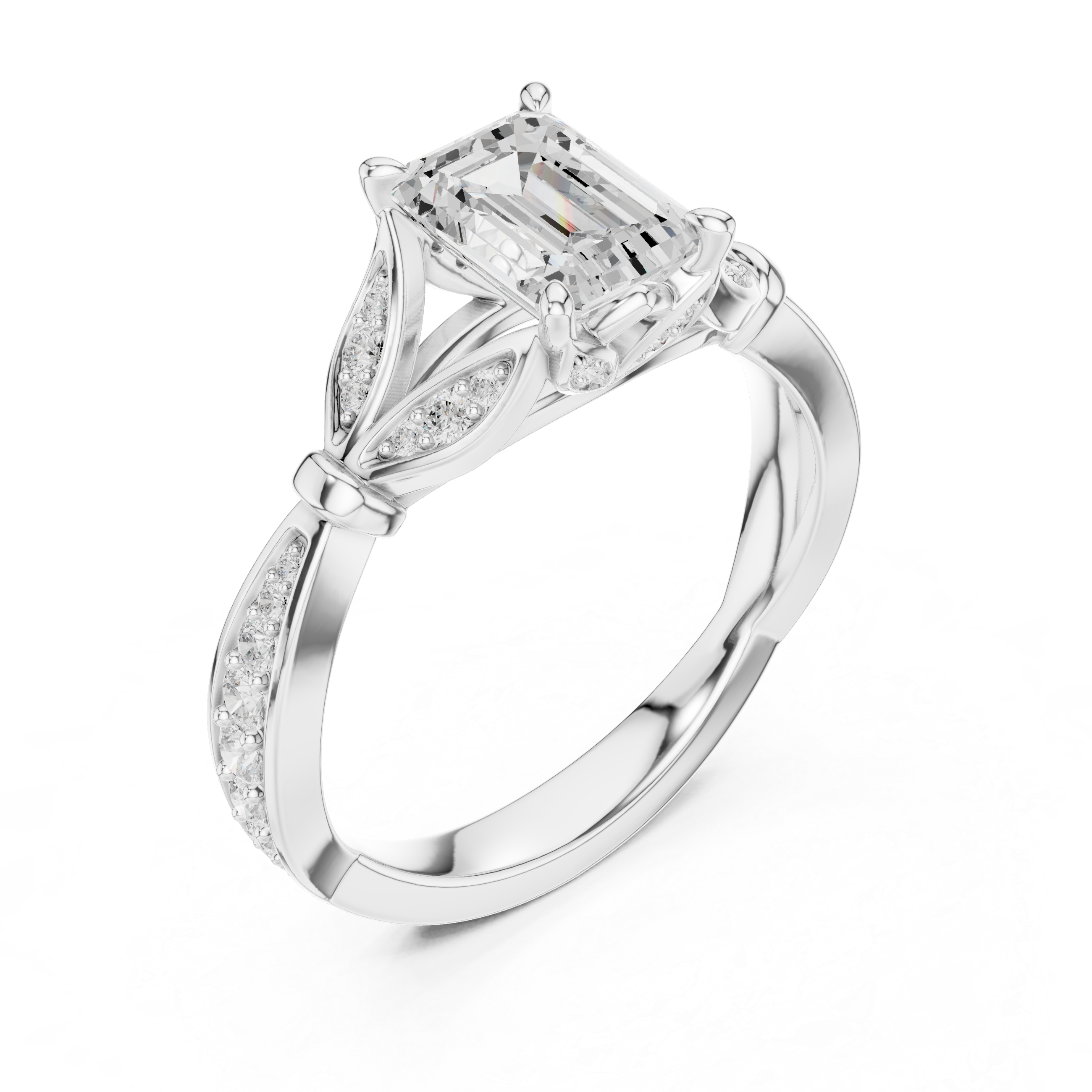 Classic diamond brooch with sparkling stones.