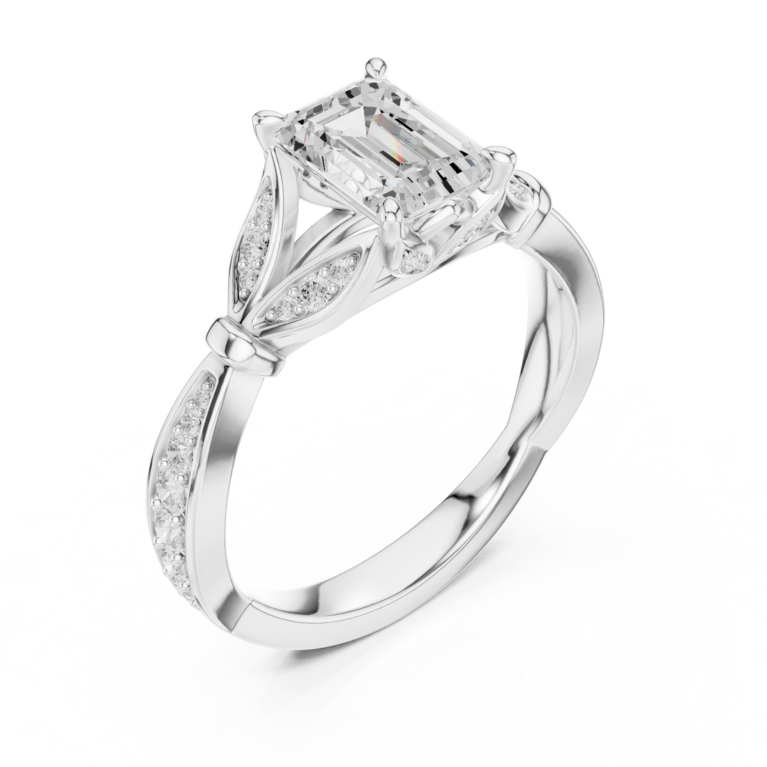 Classic diamond brooch with sparkling stones.