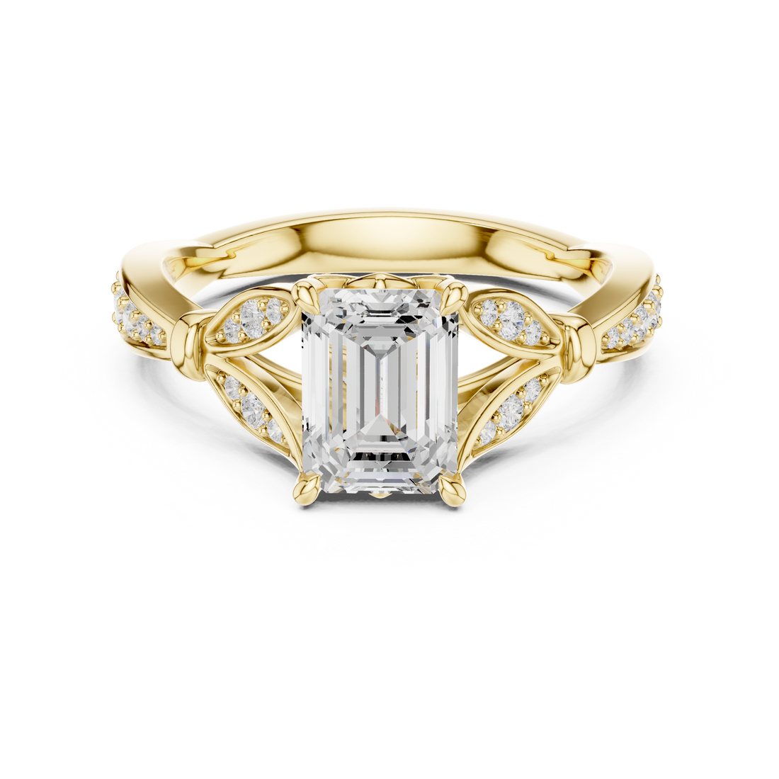 Men's gemstone ring with modern structure.