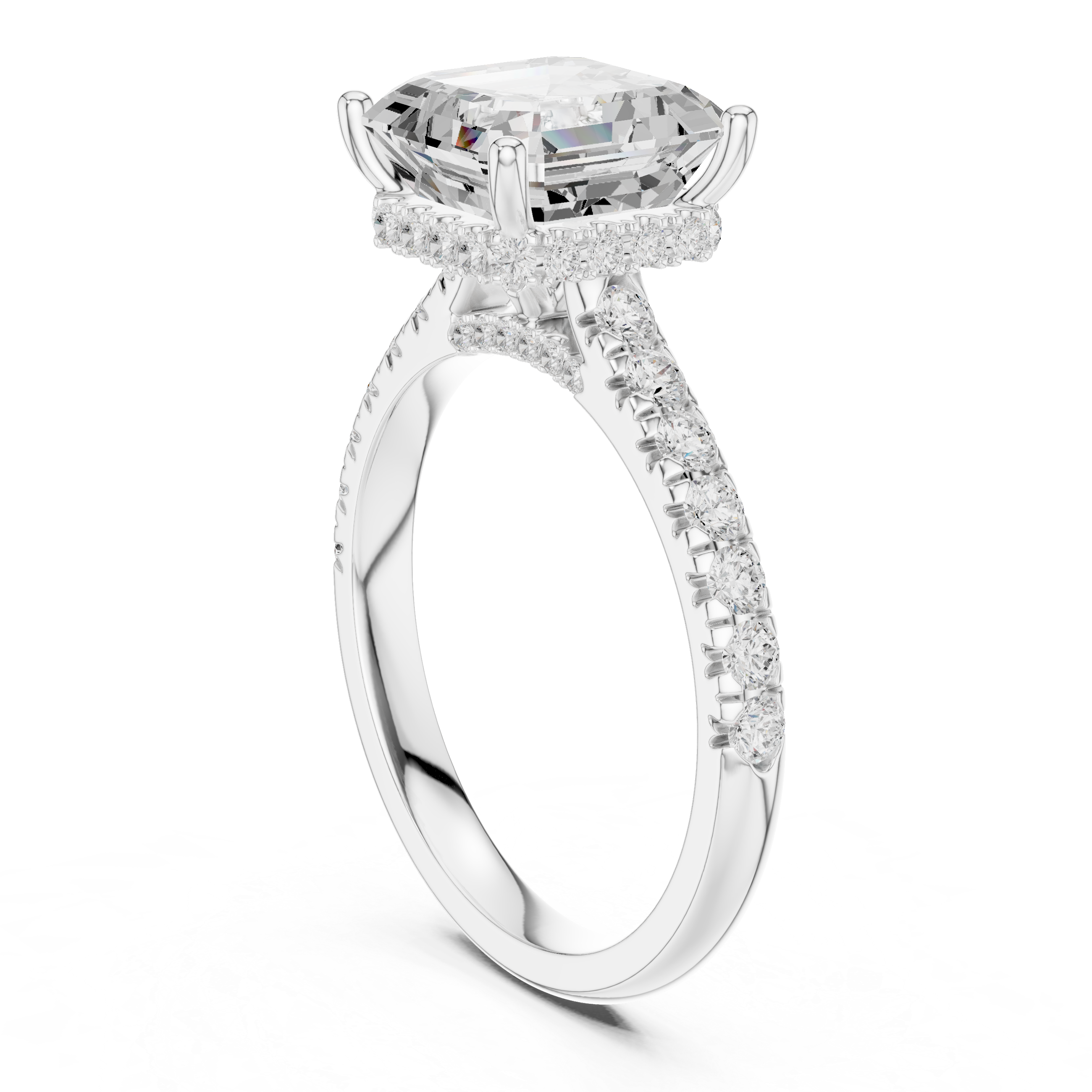 Sparkling CZ Diamond Necklace with high shine