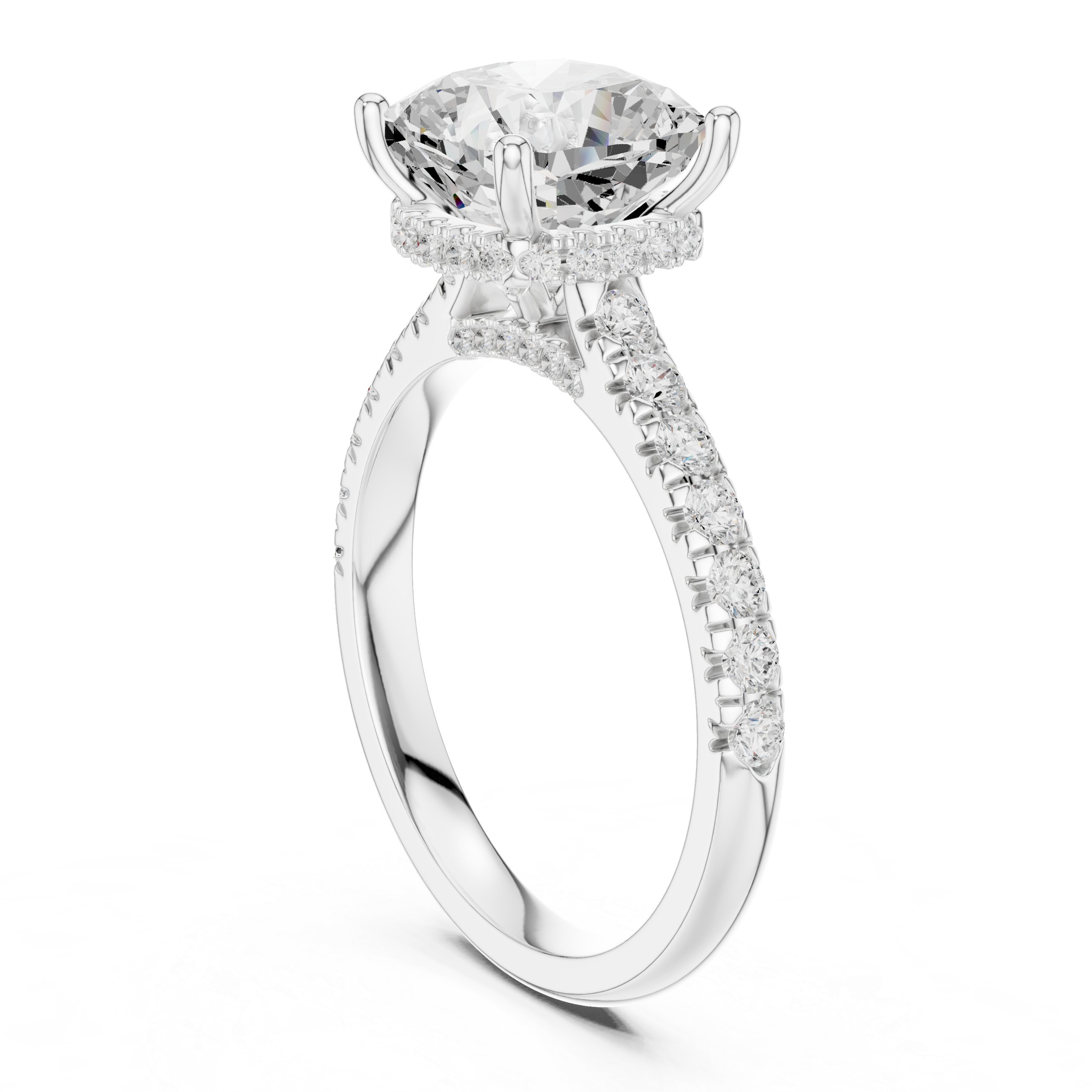 Sparkling CZ Diamond Necklace with high shine