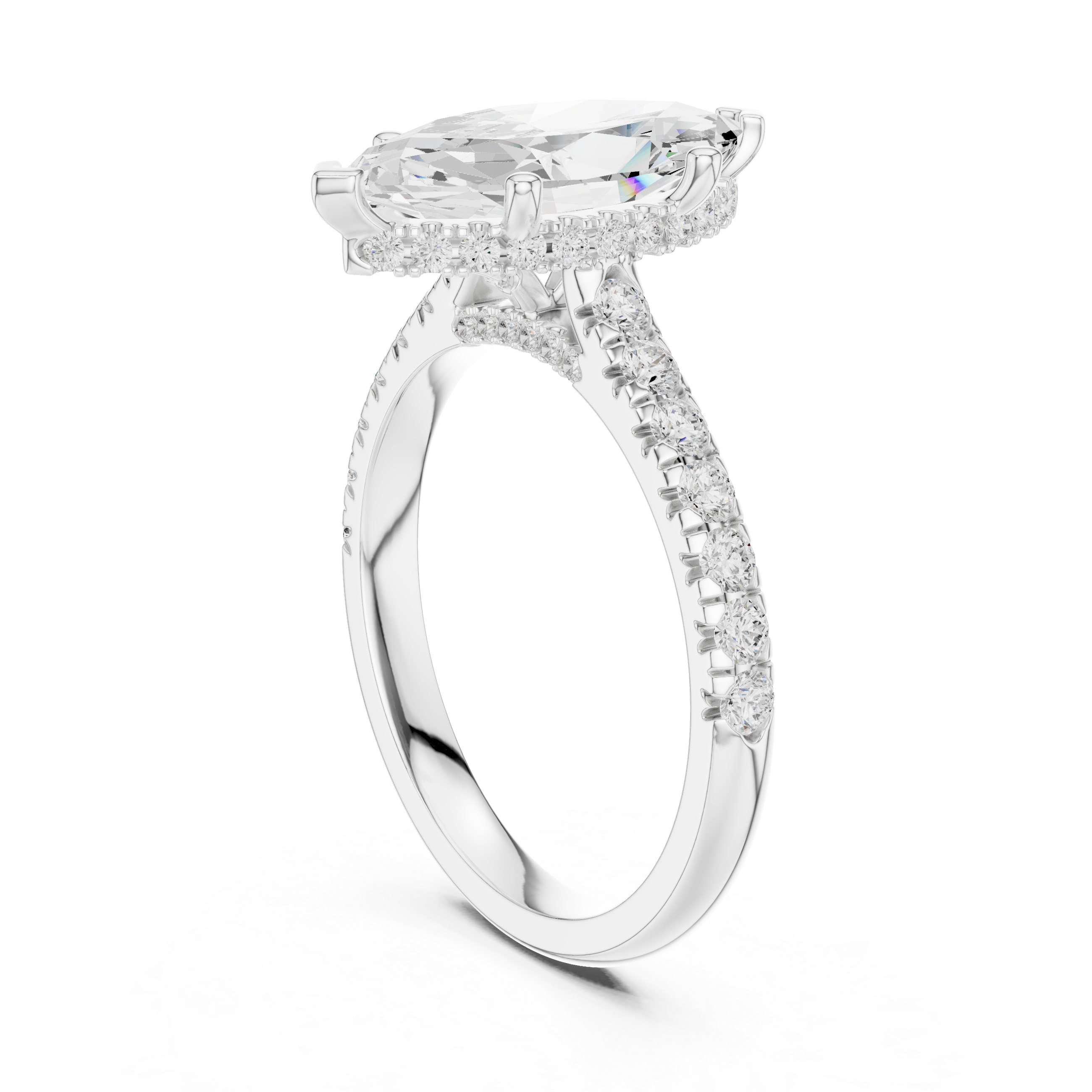 Sparkling CZ Diamond Necklace with high shine