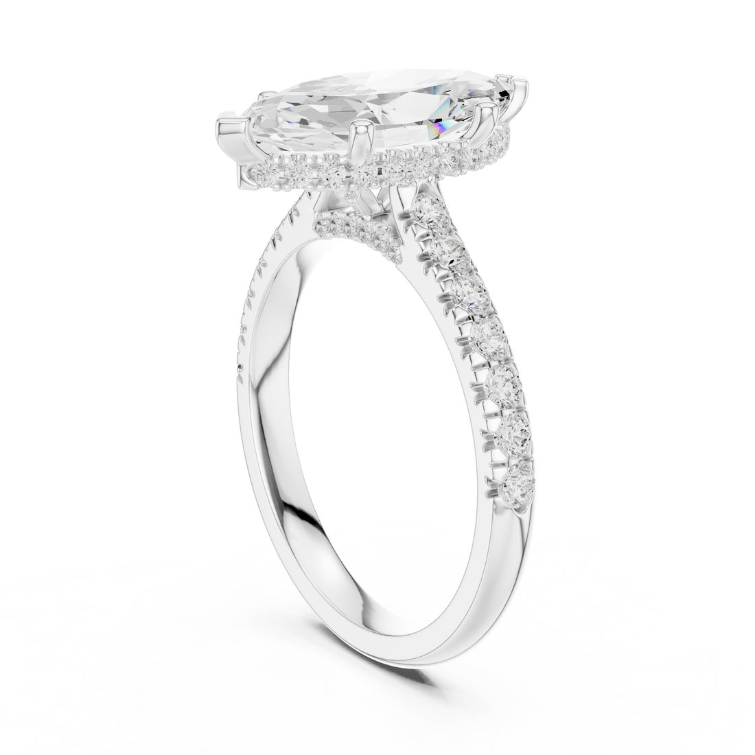 Sparkling CZ Diamond Necklace with high shine
