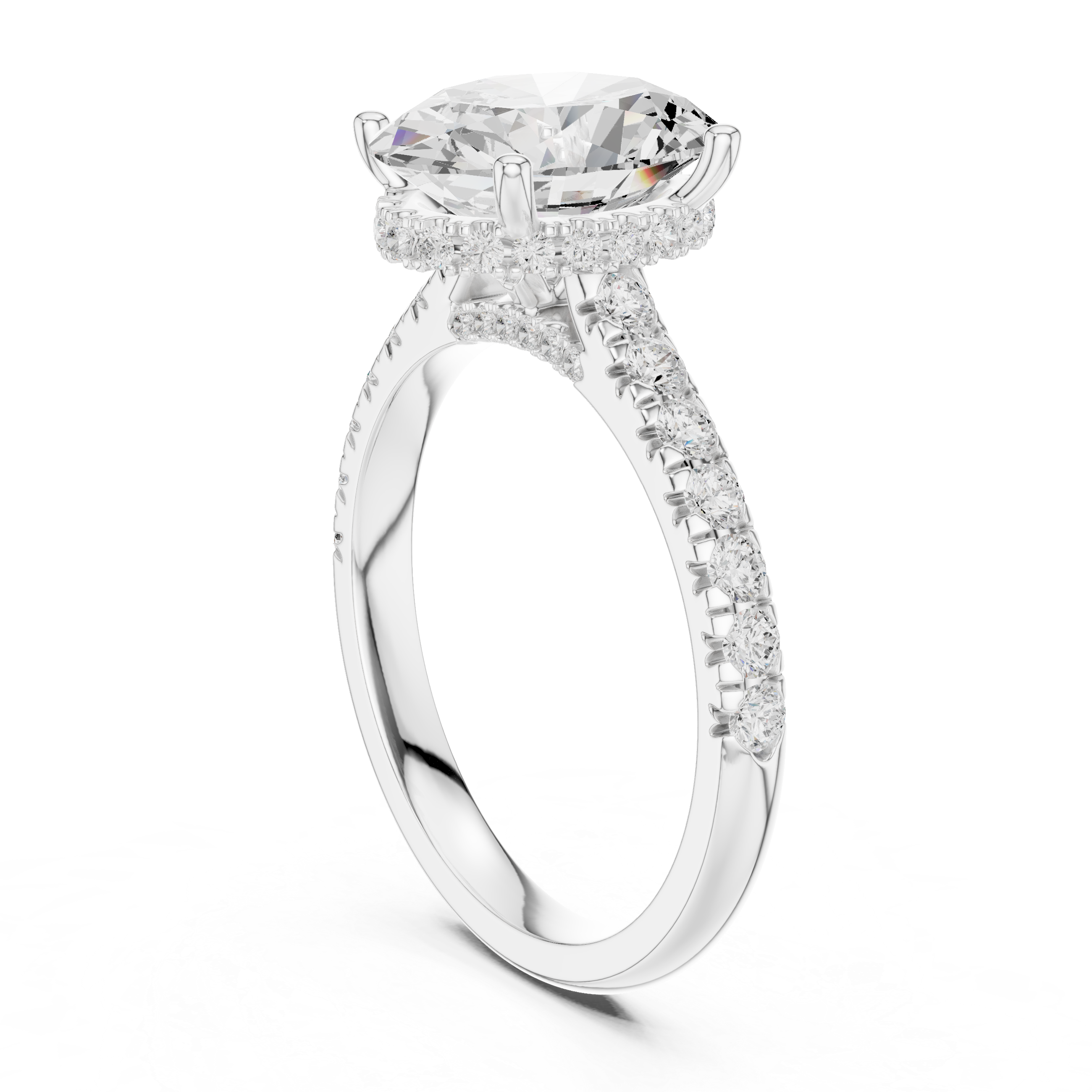 Sparkling CZ Diamond Necklace with high shine