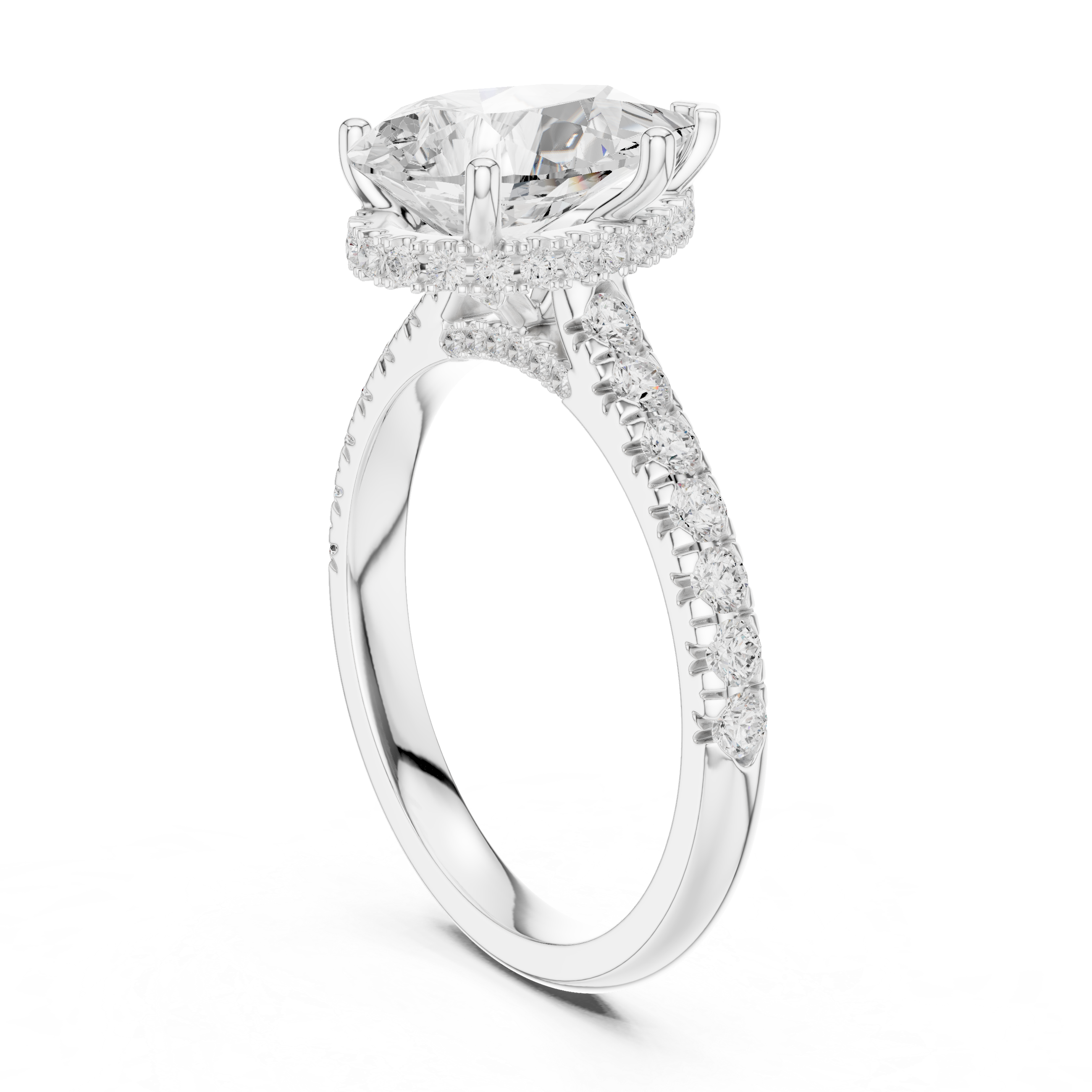 Sparkling CZ Diamond Necklace with high shine