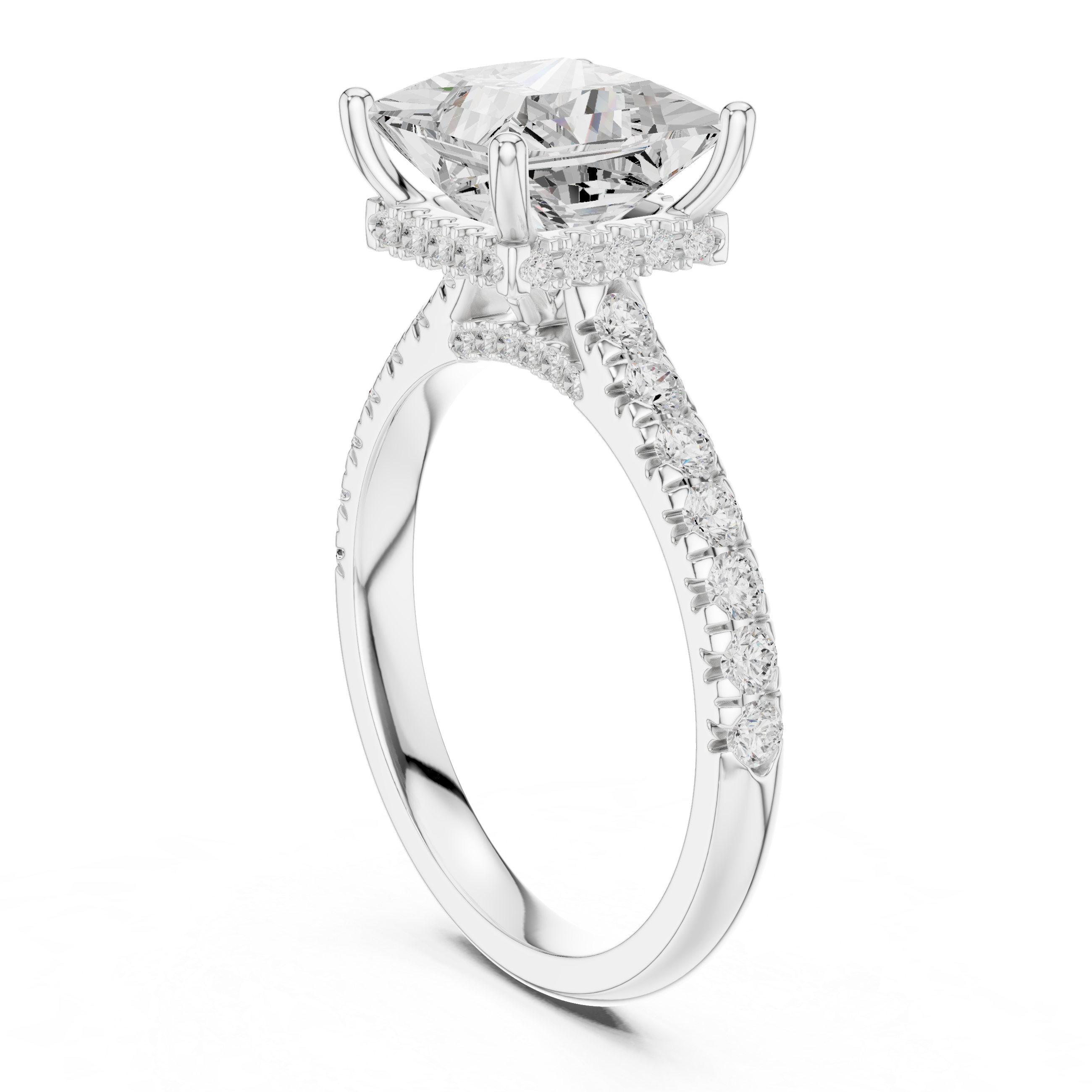 Sparkling CZ Diamond Necklace with high shine