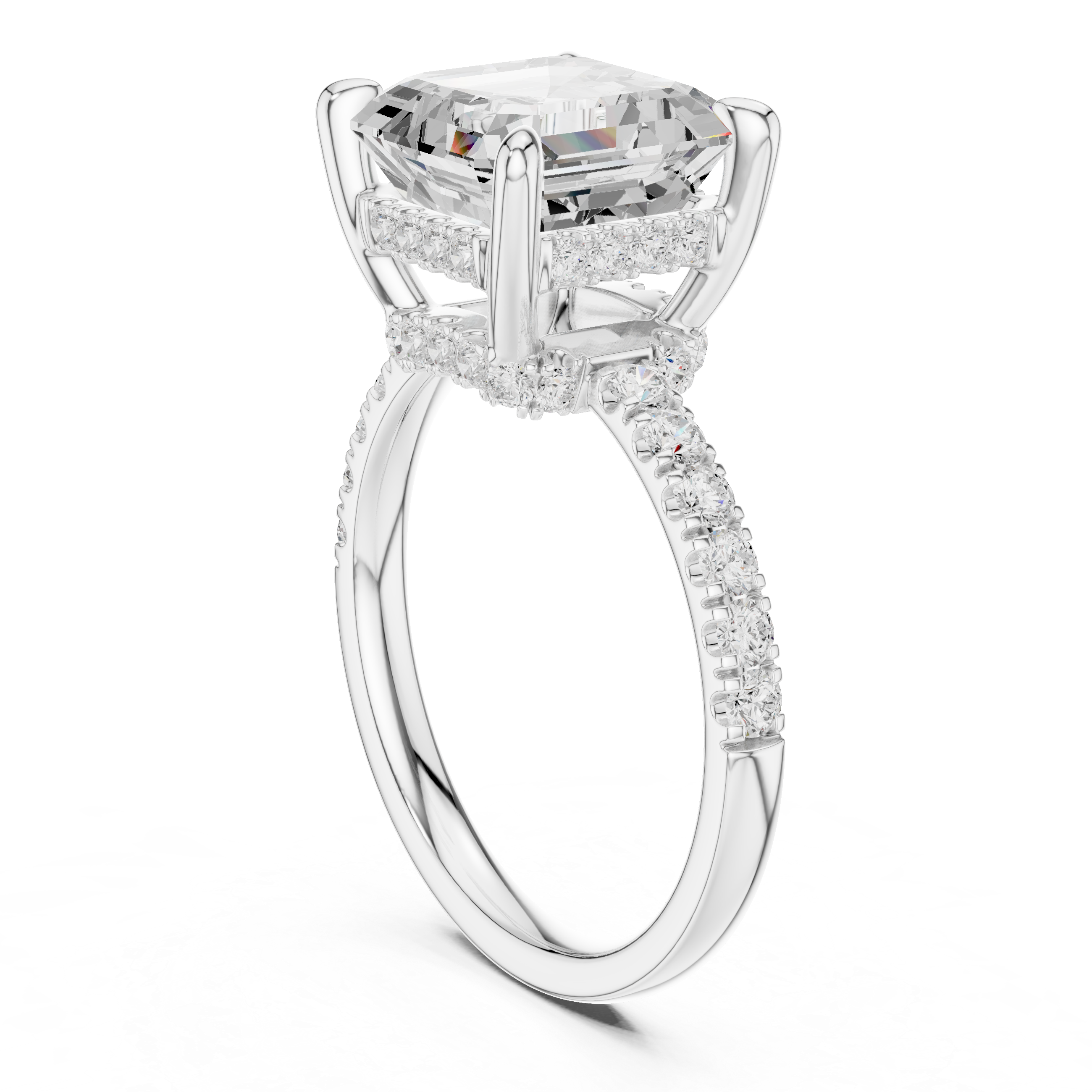 Sparkling CZ Diamond Necklace with high shine