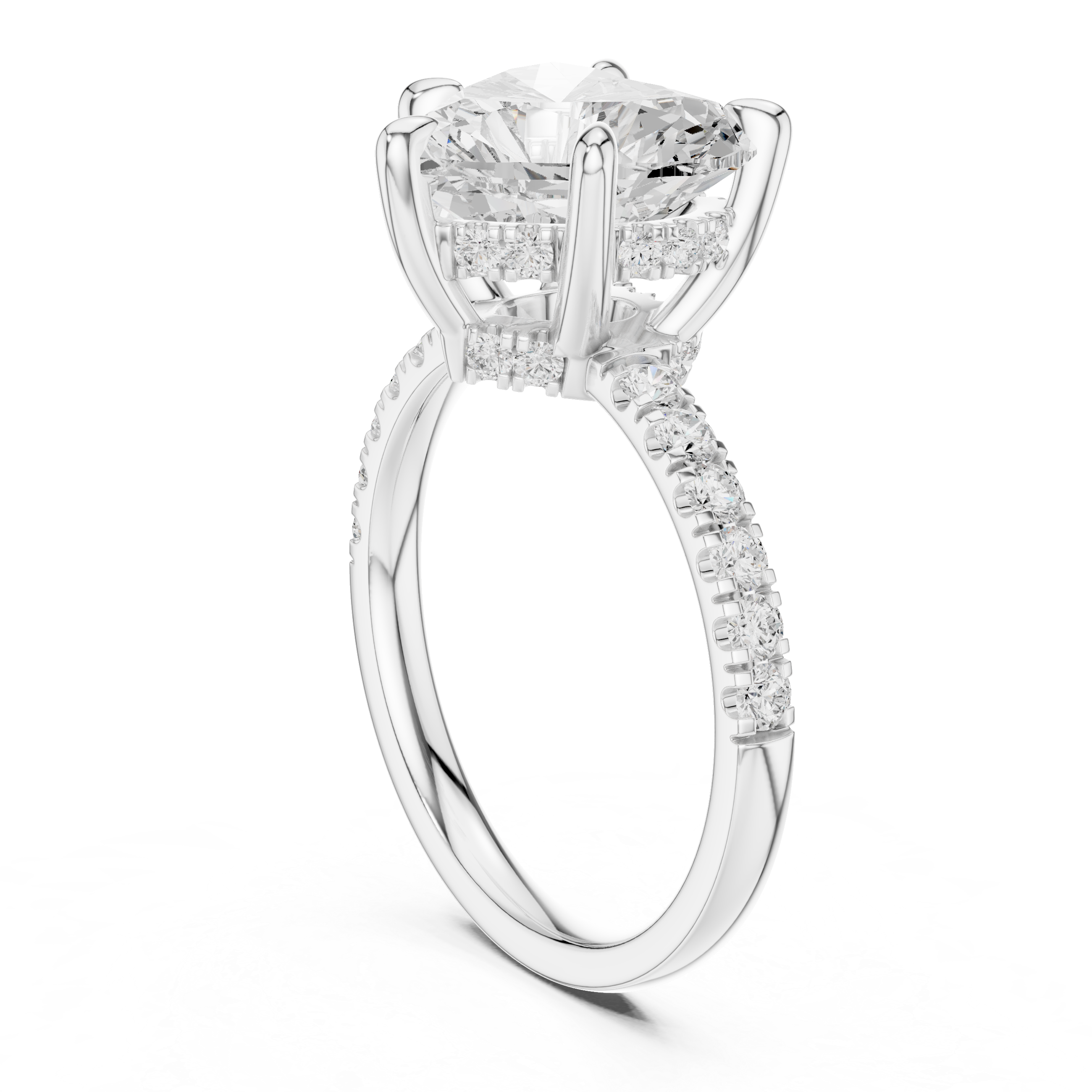 Sparkling CZ Diamond Necklace with high shine
