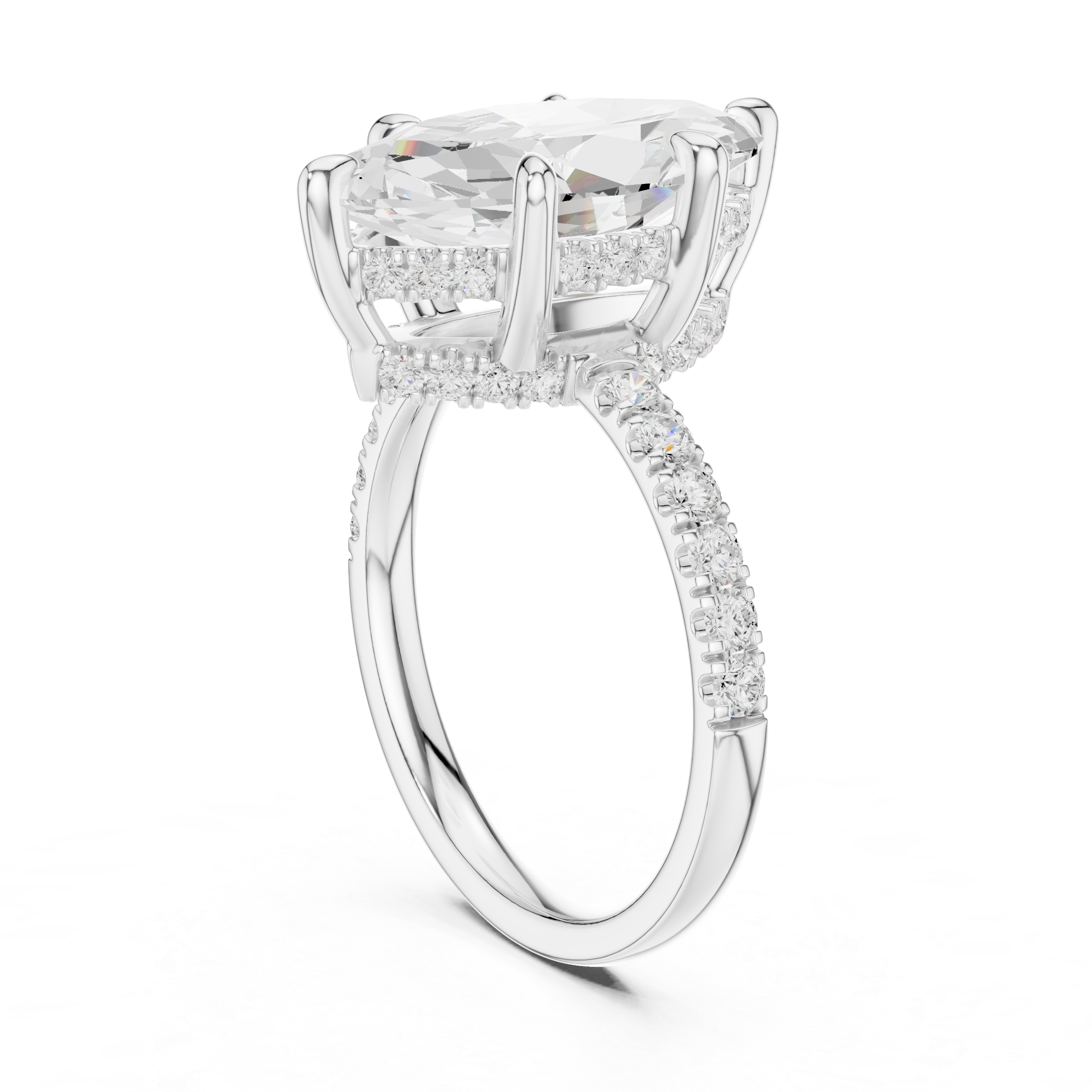 Sparkling CZ Diamond Necklace with high shine