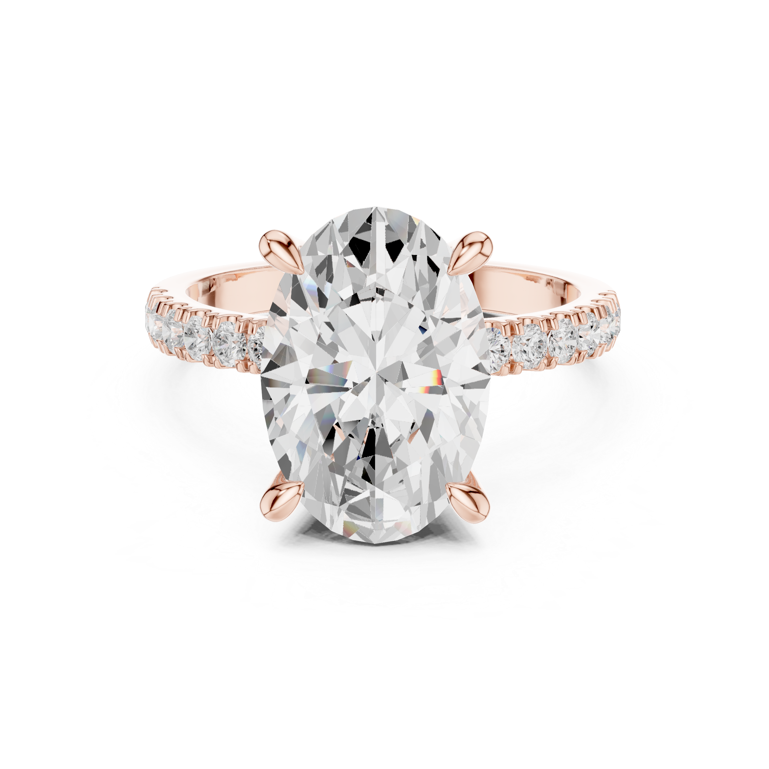 Diamond climber earrings with curved style.